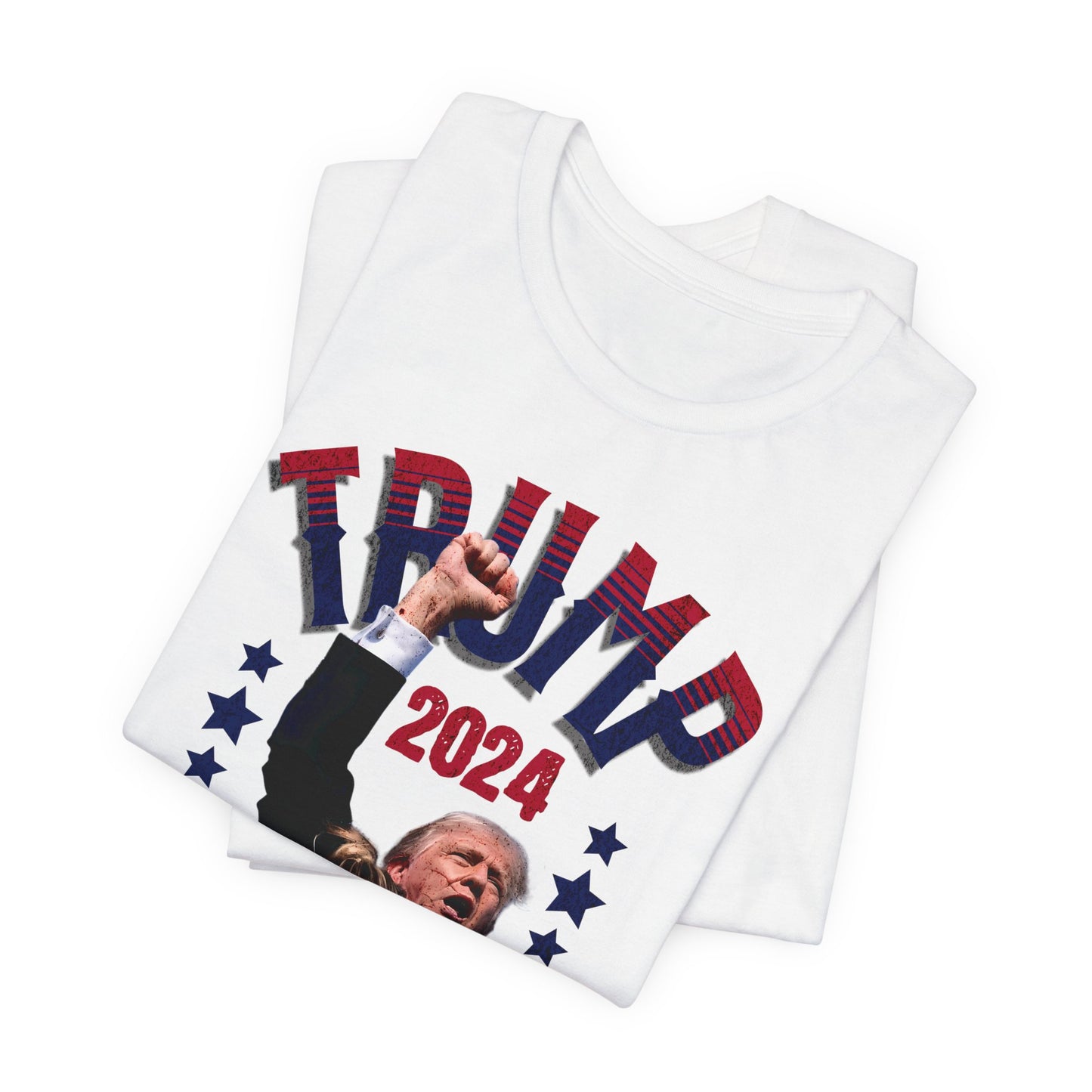 Trump 2024 T-Shirt - Unisex Jersey Short Sleeve Tee, Election Apparel, Election 2024, Trump Apparel, Fight Fight Fight