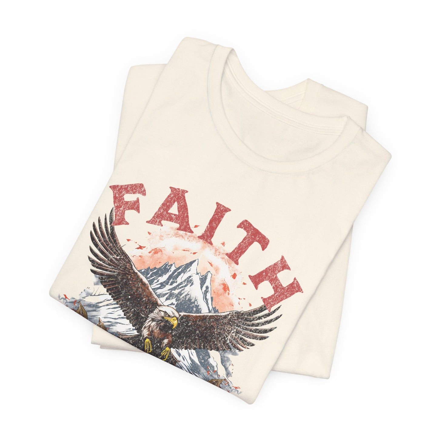 Faith Will Move Mountains T-Shirt - Unisex Jersey Short Sleeve Tee, Christian Merch, Christian Streetwear, Faith Based Shirt, Jesus Apparel
