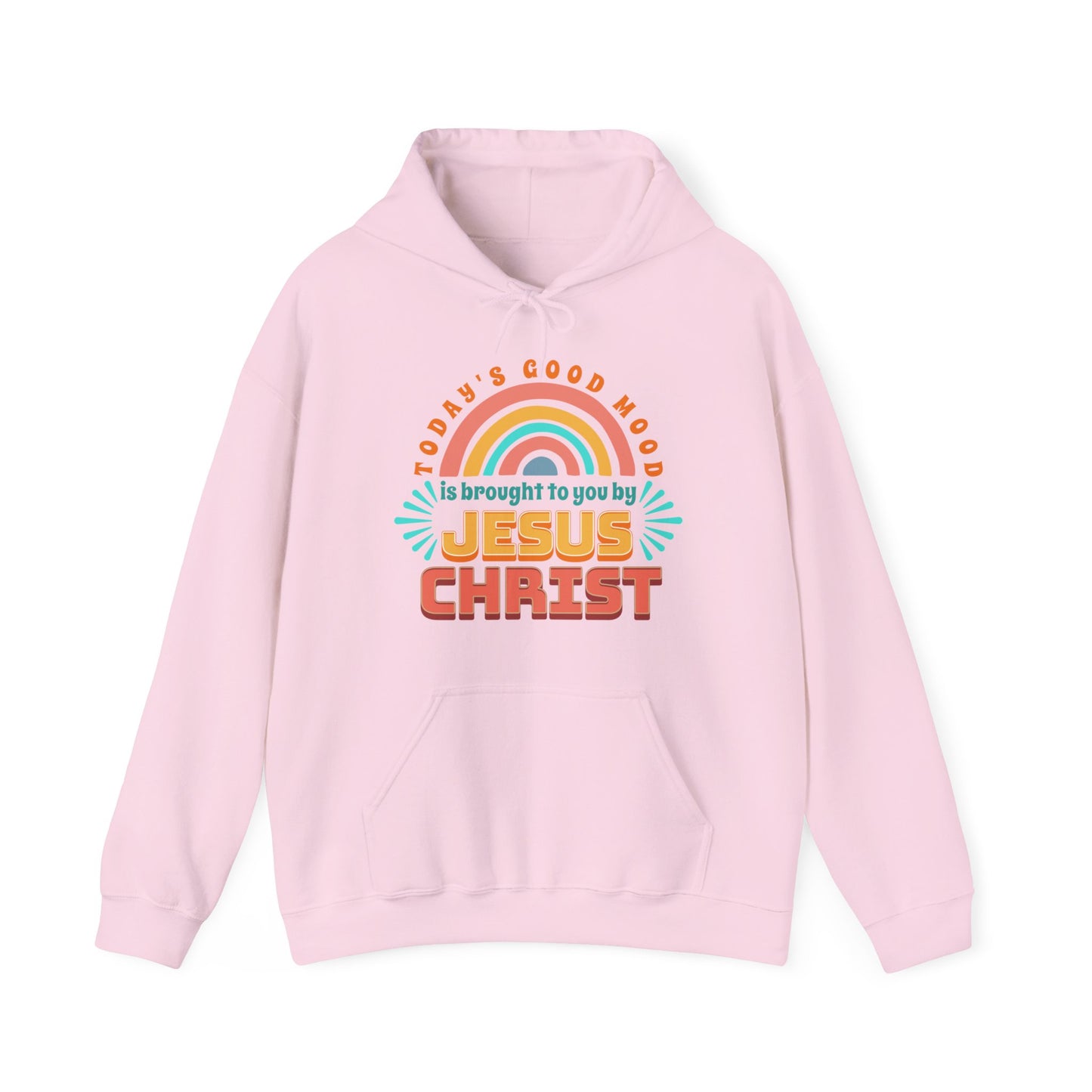 Today's Good Mood is Brought to you by Jesus Christ Unisex Heavy Blend™ Hooded Sweatshirt, Christian Merch, Christian Streetwear, Ministry Shirt, Faith Based Shirt, Praise Hoodie