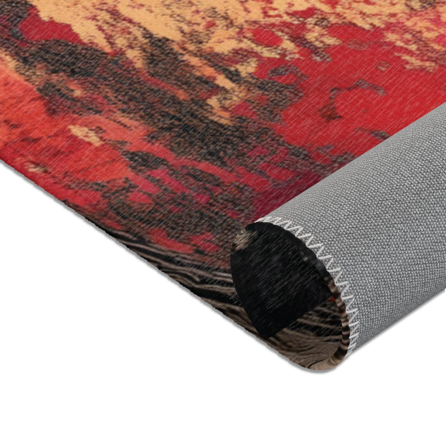 Flowing Abstract Art Area Rug, Funky, Colorful, & Unique Area Rugs, Custom Print Rug or Bathmat, 3 Sizes - 24x36 in, 36x60 in and 48x72 in