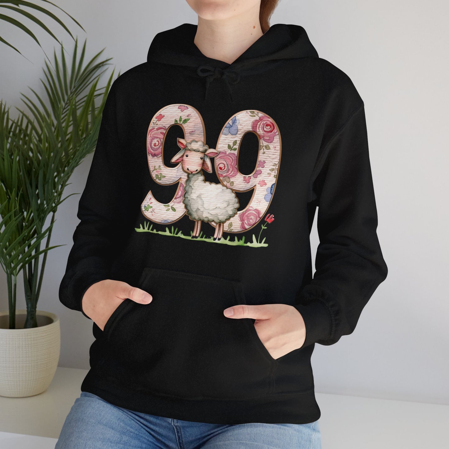 He Leaves the 99 Unisex Heavy Blend™ Hooded Sweatshirt, Christian Merch, Christian Streetwear, Ministry Shirt, Faith Based Shirt, Praise Hoodie