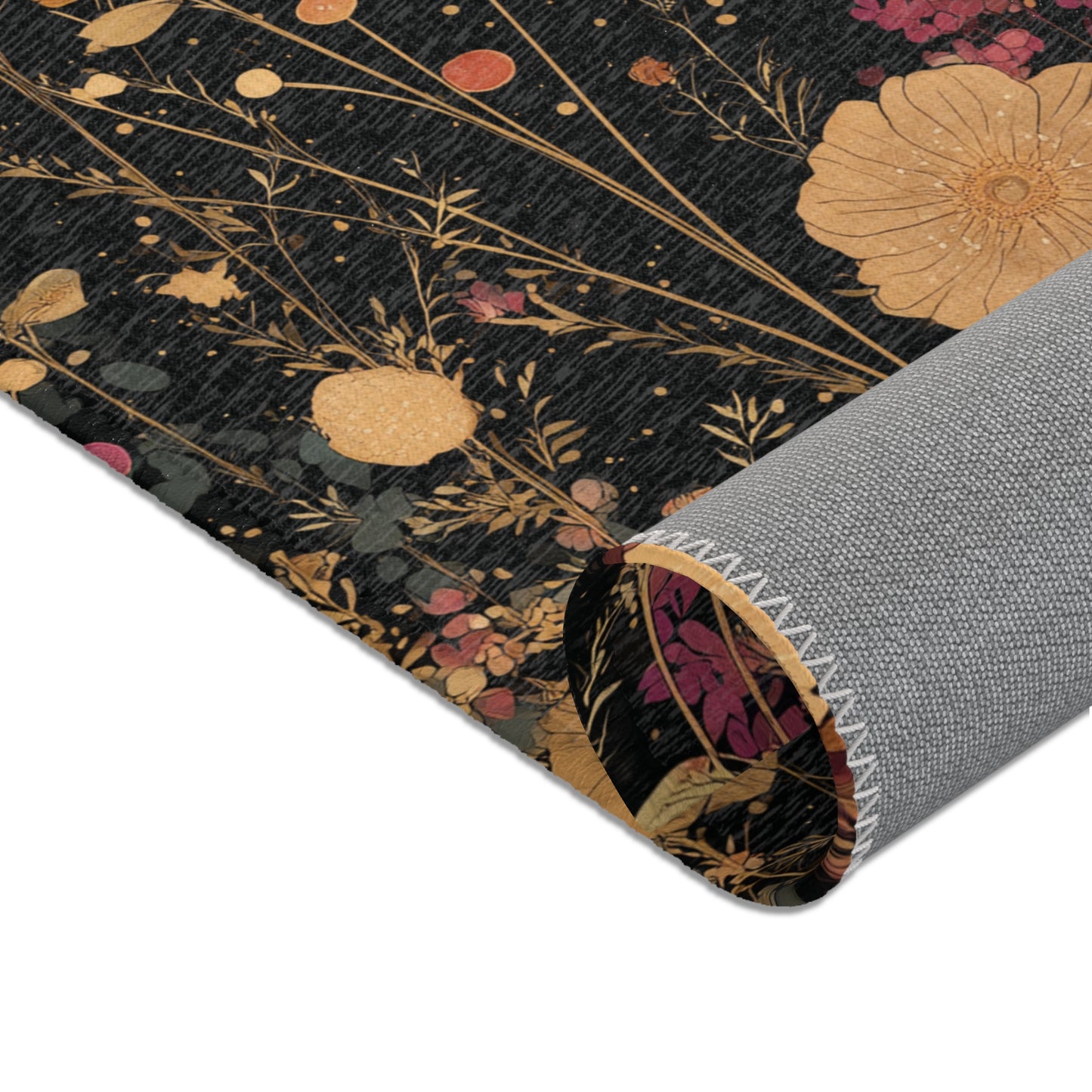 Gustav Klimt Inspired Area Rug, Low Pile, Funky, Colorful, & Unique Area Rugs, Custom Print Rug or Bathmat, 3 Sizes-24x36", 36x60", 48x72"