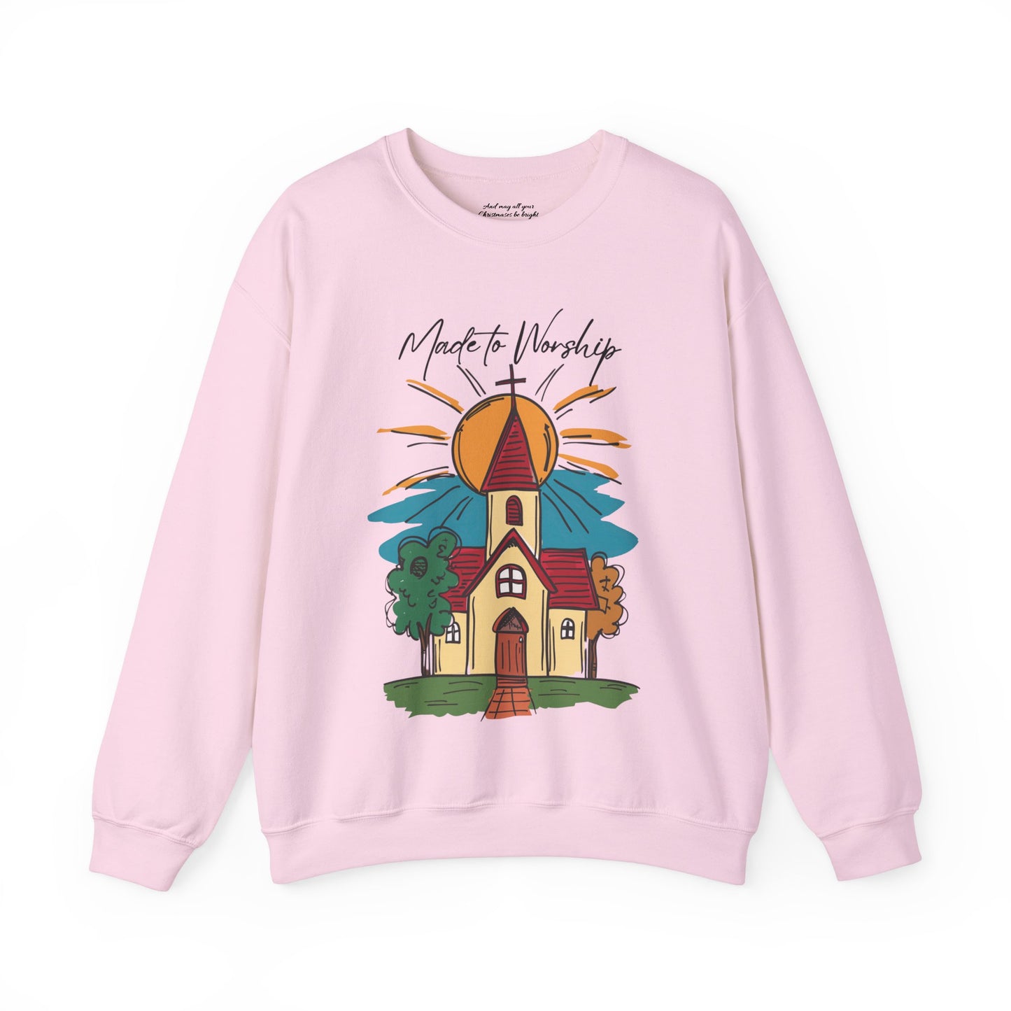 Made to Worship Sweatshirt, Unisex Heavy Blend™ Crewneck, Christian Apparel, Biblical Clothing, Inspirational Apparel, Jesus Shirt