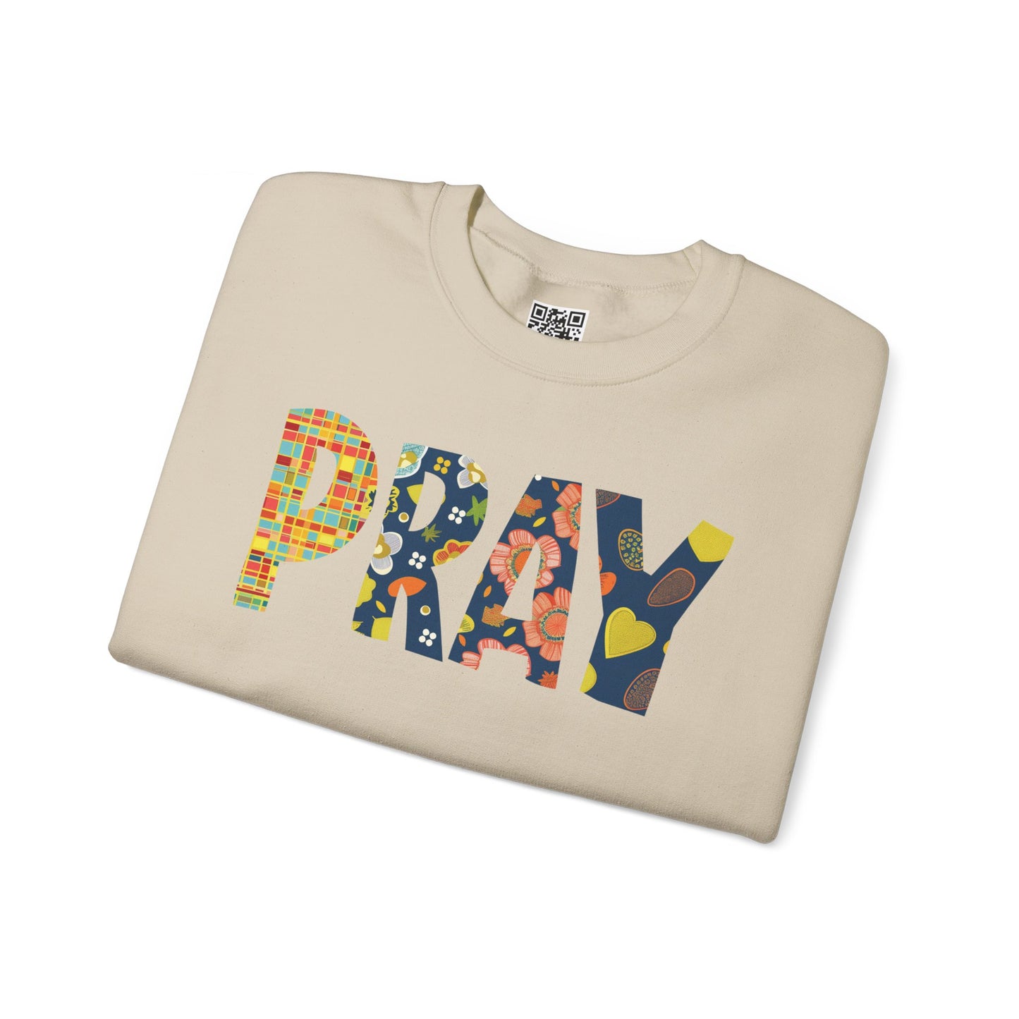 Pray Unisex Heavy Blend Crewneck Sweatshirt, Christian Merch, Christian Streetwear, Ministry Shirt, Faith Based Shirt, Jesus Apparel