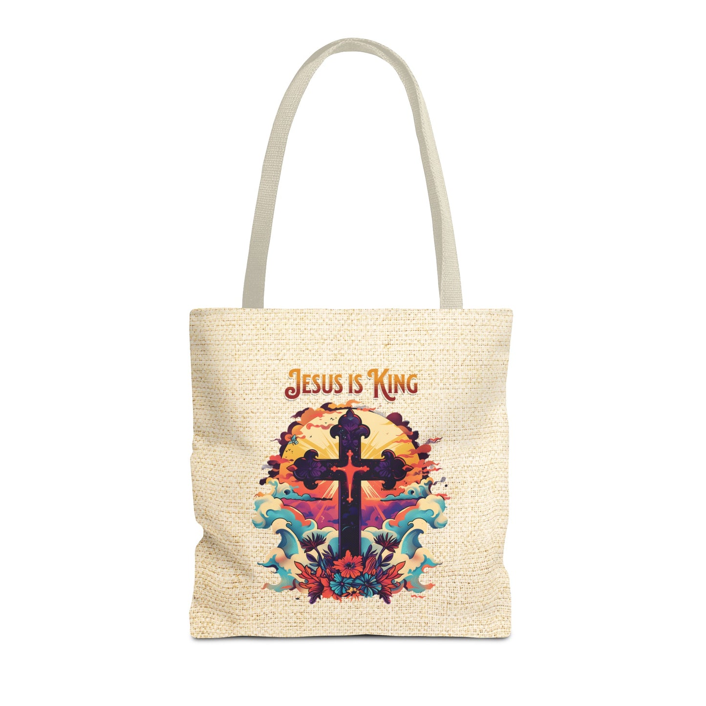 Jesus is King Tote Bag, Christian Merch, The Way the Truth the Life, Travel Bag, Bible Bag, , Book Bag, Getaway Bag, Secret Santa Gift, Gift for Church People