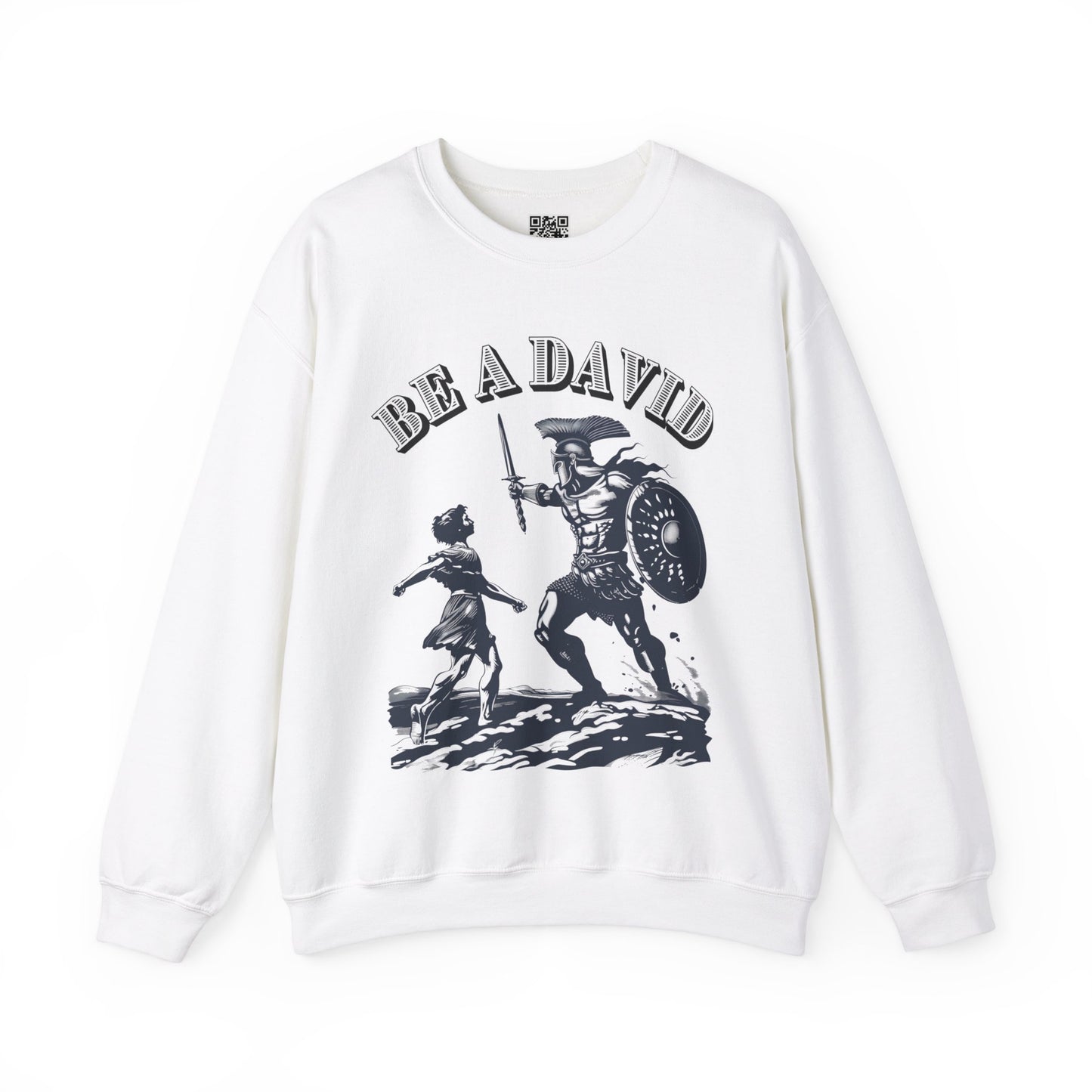Be a David Unisex Heavy Blend Crewneck Sweatshirt, Christian Merch, Christian Streetwear, Ministry Shirt, Faith Based Shirt, Jesus Apparel