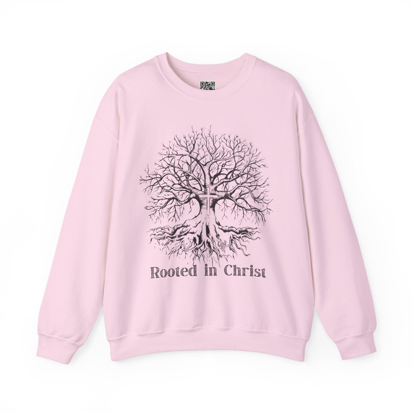 Rooted in Christ Unisex Heavy Blend Crewneck Sweatshirt, Christian Merch, Christian Streetwear, Ministry Shirt, Faith Based Shirt, Jesus Apparel