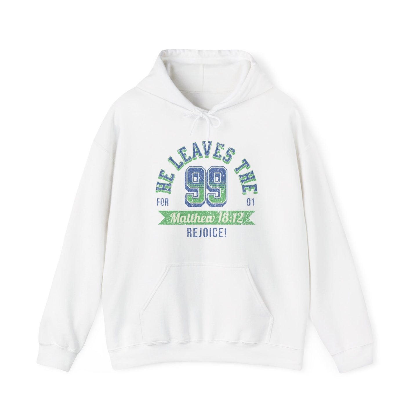 He Leaves the 99 Unisex Heavy Blend™ Hooded Sweatshirt, Christian Merch, Christian Streetwear, Ministry Shirt, Faith Based Shirt, Praise Hoodie