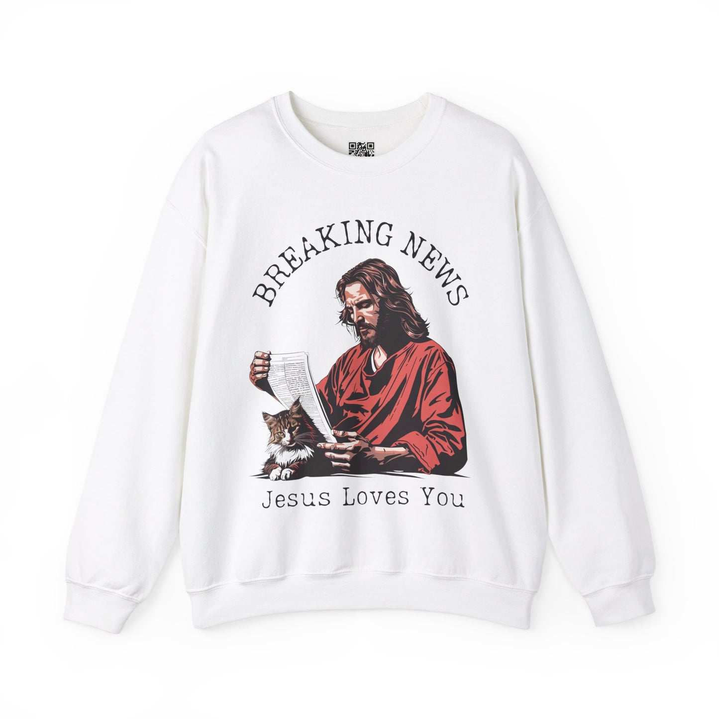 Jesus Loves You Unisex Heavy Blend Crewneck Sweatshirt, Christian Merch, Christian Streetwear, Ministry Shirt, Faith Based Shirt, Jesus Apparel