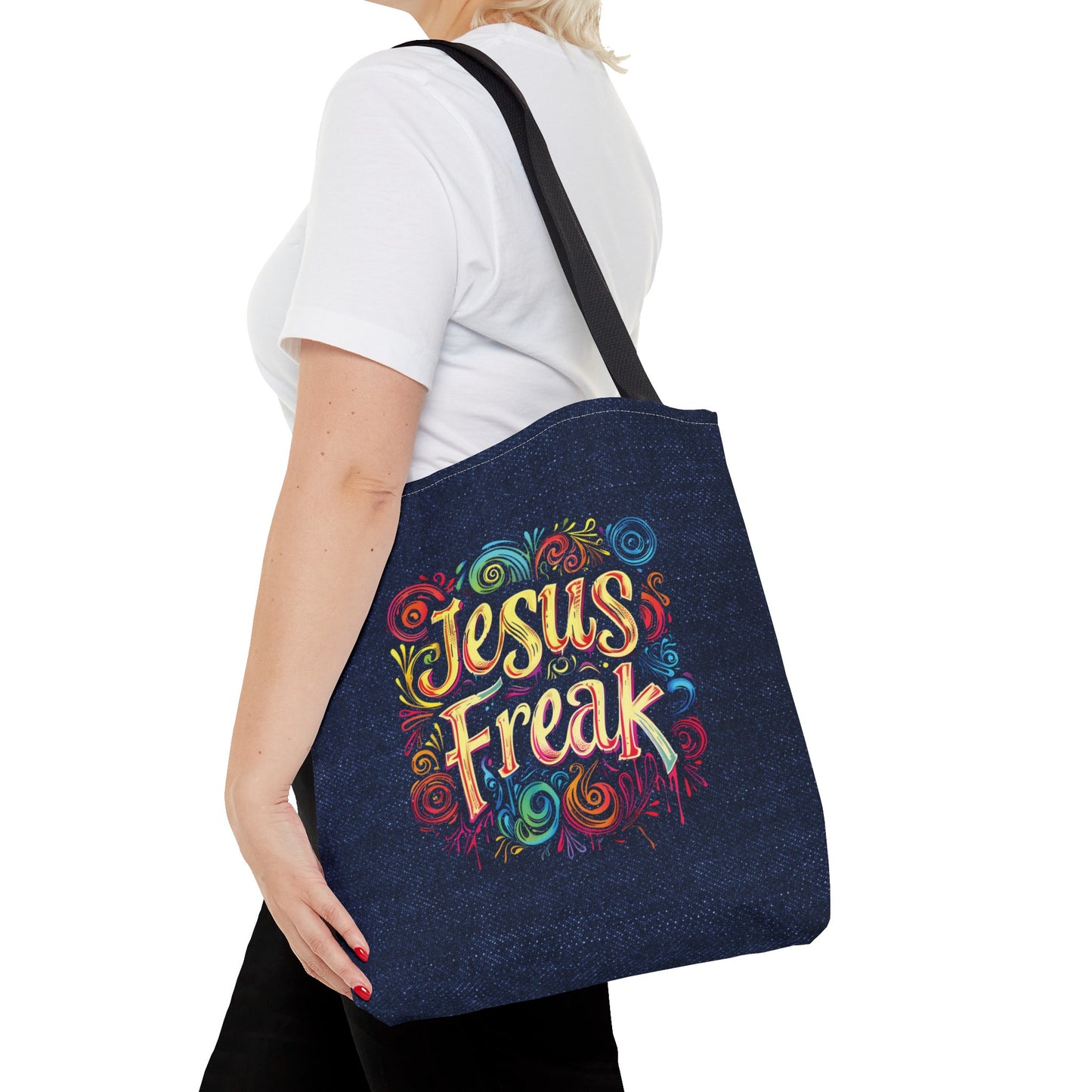 Jesus Freak Tote Bag, Christian Merch, The Way the Truth the Life, Travel Bag, Bible Bag, , Book Bag, Getaway Bag, Secret Santa Gift, Gift for Church People