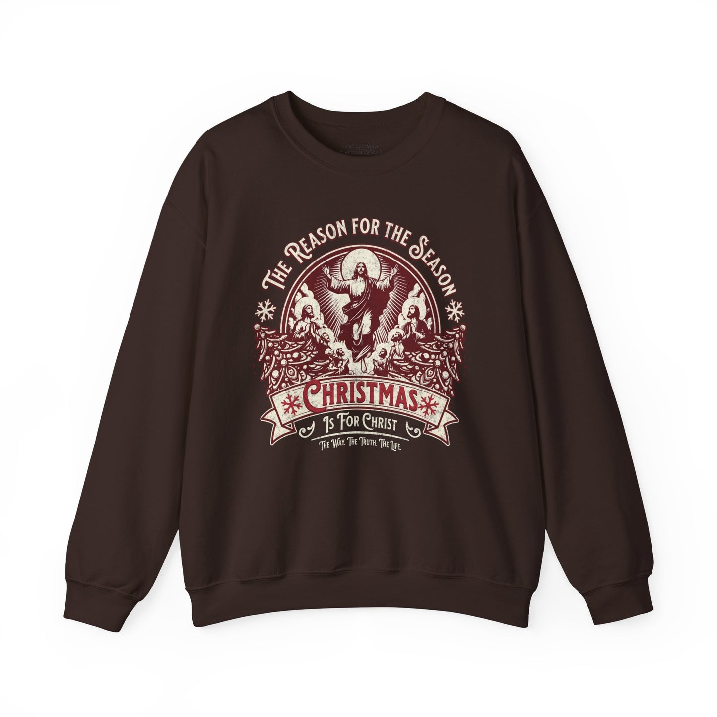 Jesus is the Reason Christmas Sweatshirt, Unisex Heavy Blend Crewneck, Presents for Mom, Jesus Sweater, Glory to God, Christian Christmas