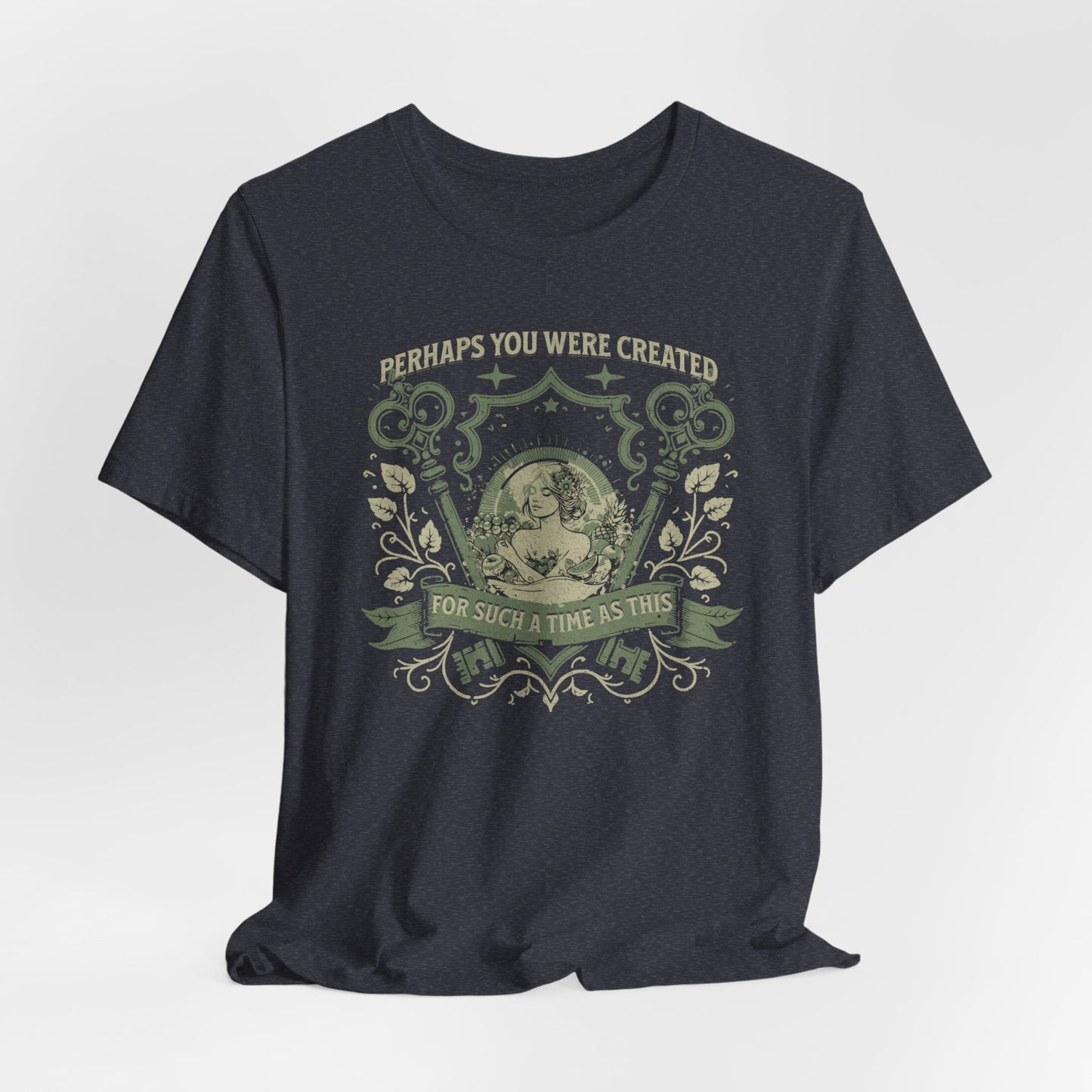 Perhaps you were Created for Such a Time as This Unisex Jersey Short Sleeve Tee, Christian Merch, Jesus Loves You, Faith Based Shirt, Christian Apparel, Jesus Apparel