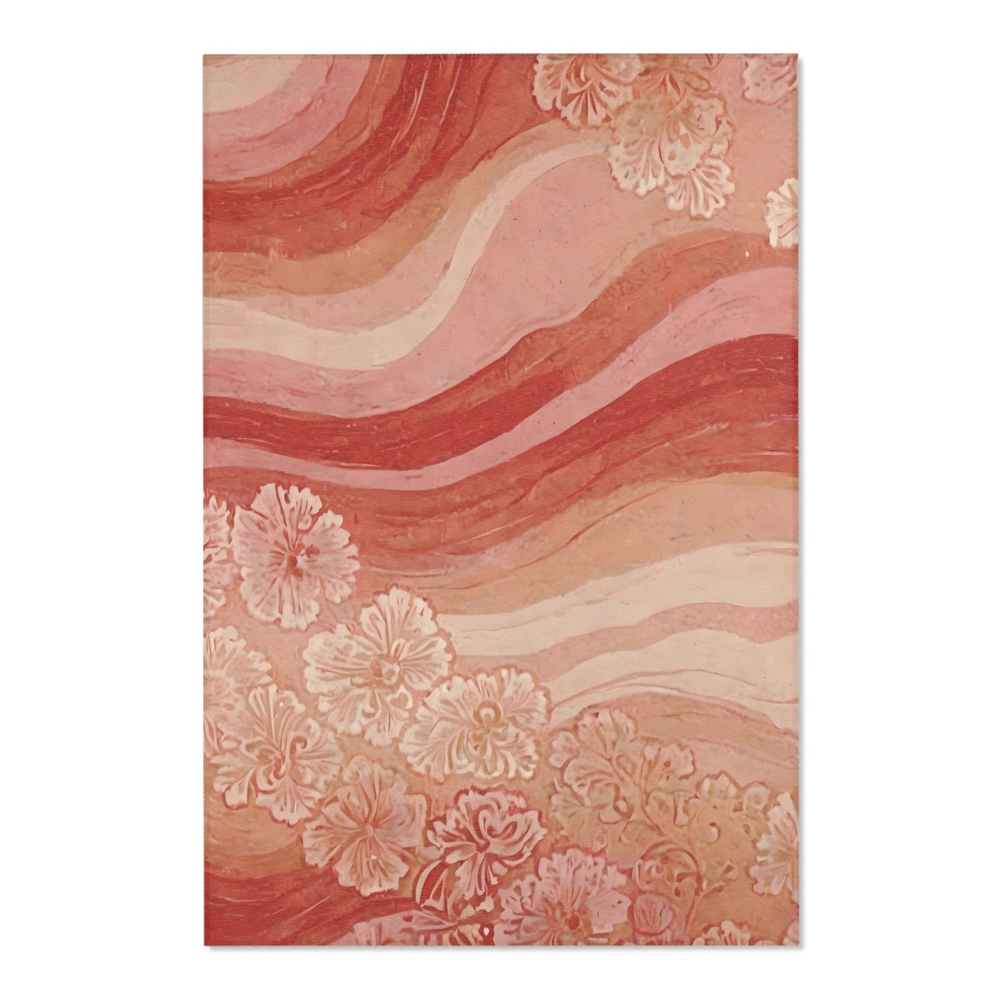 Flowing Abstract Art Area Rug, Funky, Colorful, & Unique Area Rugs, Custom Print Rug or Bathmat, 3 Sizes - 24x36 in, 36x60 in and 48x72 in
