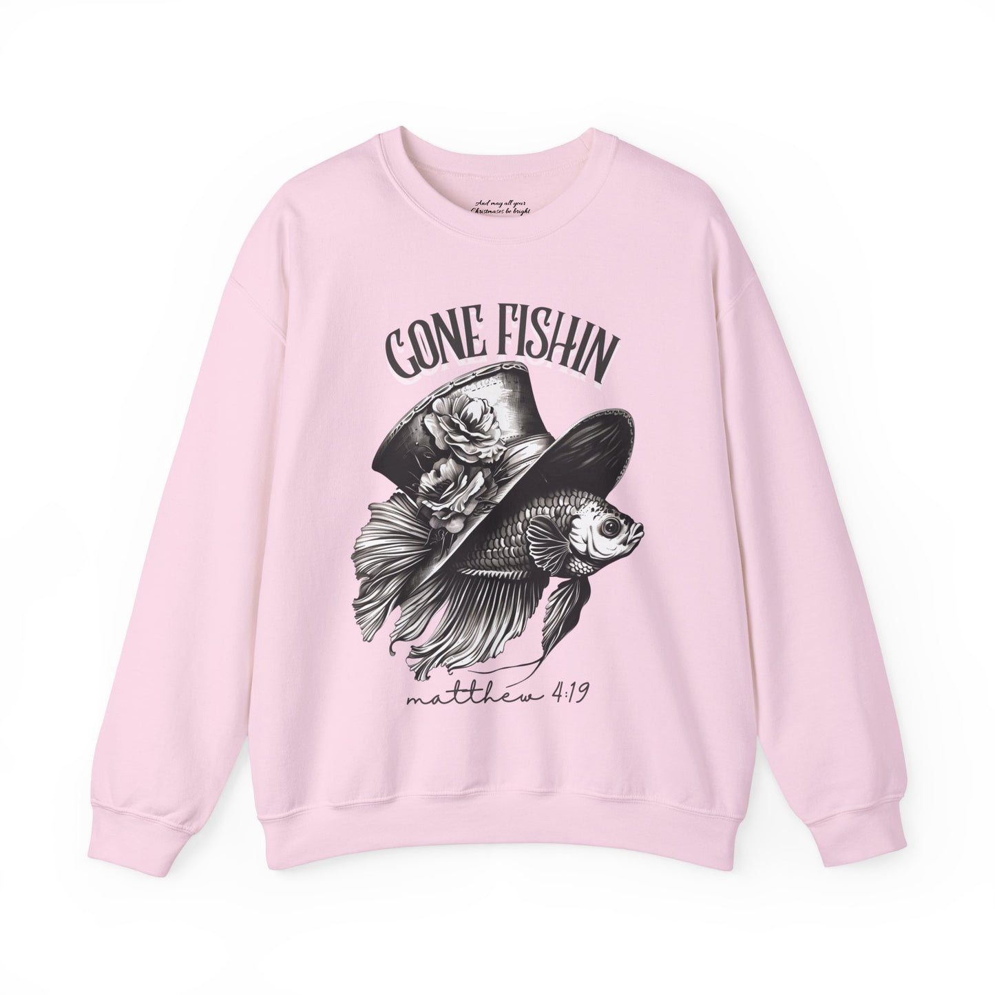 Gone Fishin' Sweatshirt, Unisex Heavy Blend™ Crewneck, Christian Apparel, Biblical Clothing, Inspirational Apparel, Jesus Shirt