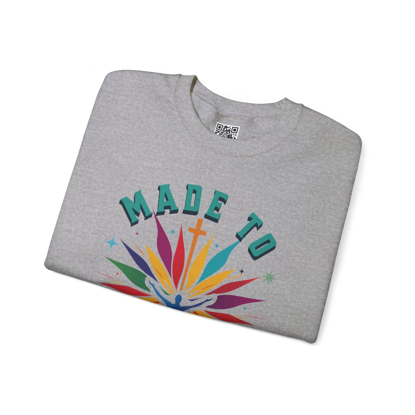 Made to Worship Unisex Heavy Blend Crewneck Sweatshirt, Christian Merch, Christian Streetwear, Ministry Shirt, Faith Based Shirt, Jesus Apparel
