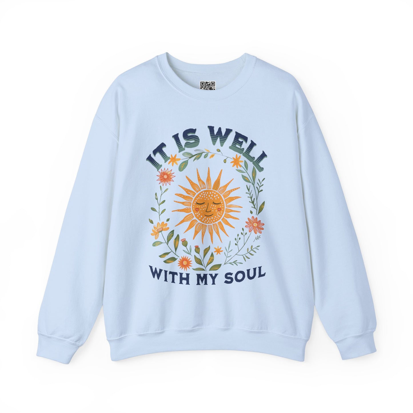 It is Well with my Soul Unisex Heavy Blend Crewneck Sweatshirt, Christian Merch, Christian Streetwear, Ministry Shirt, Faith Based Shirt, Jesus Apparel