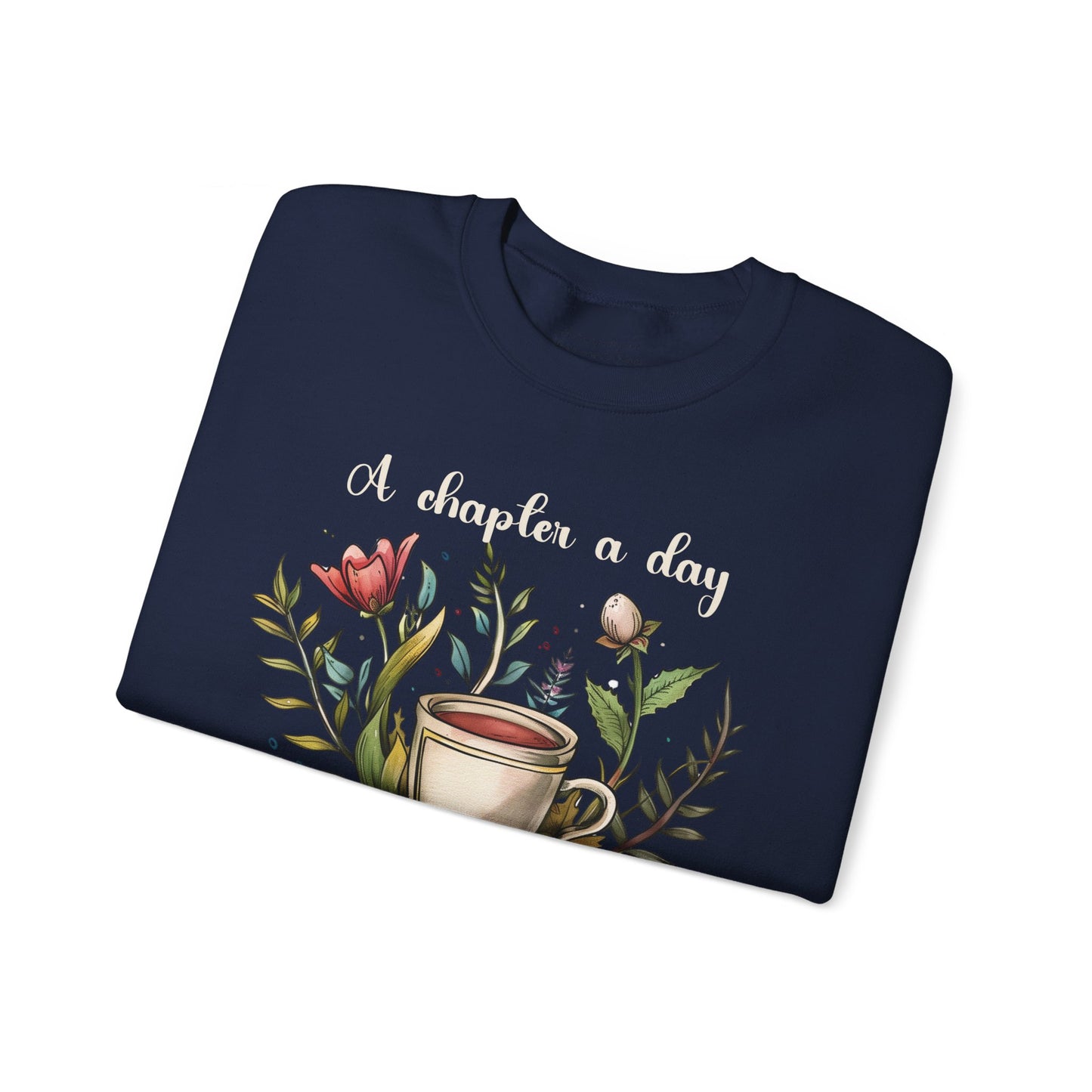 A Chapter a Day Sweatshirt, Unisex Heavy Blend™ Crewneck, Christian Apparel, Biblical Clothing, Inspirational Apparel, Jesus Shirt