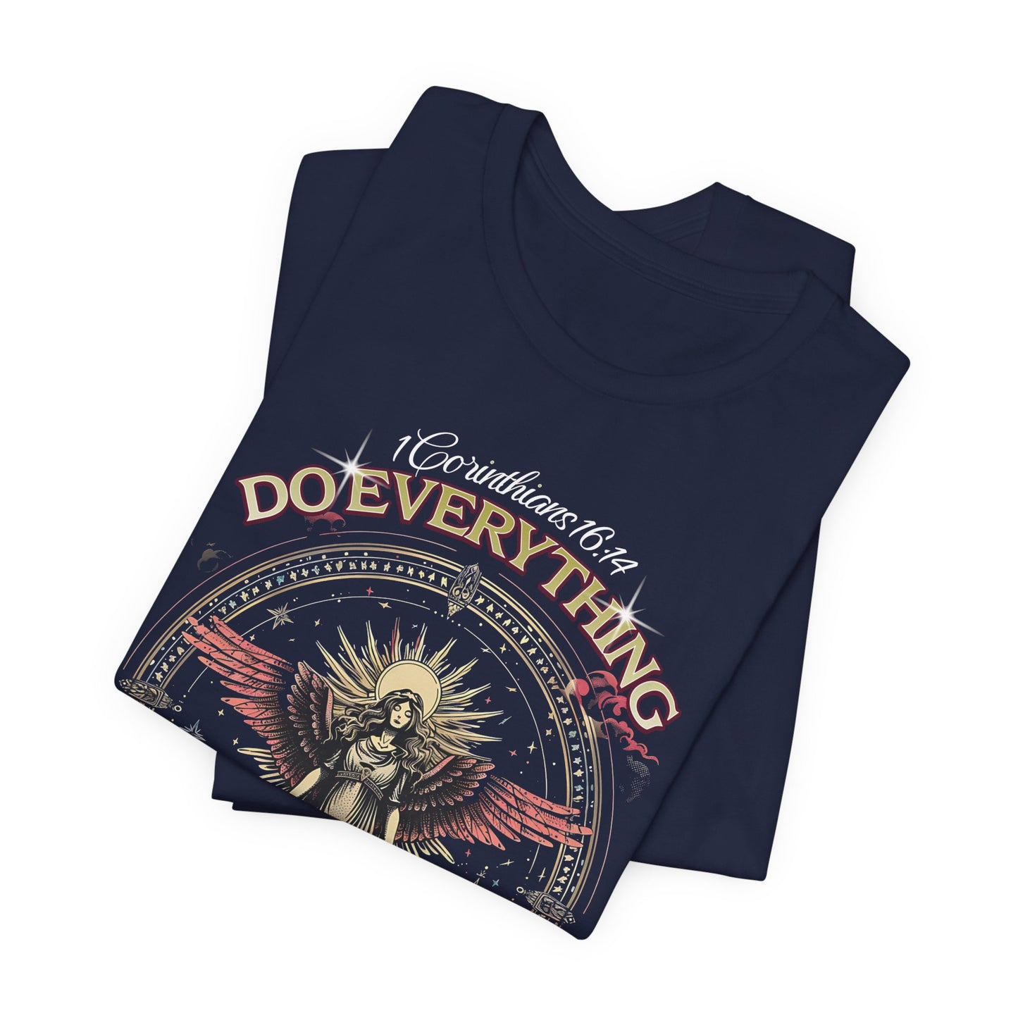 Do Everything in Love T-Shirt - Unisex Jersey Short Sleeve Tee, Christian Merch, Christian Streetwear, Faith Based Shirt