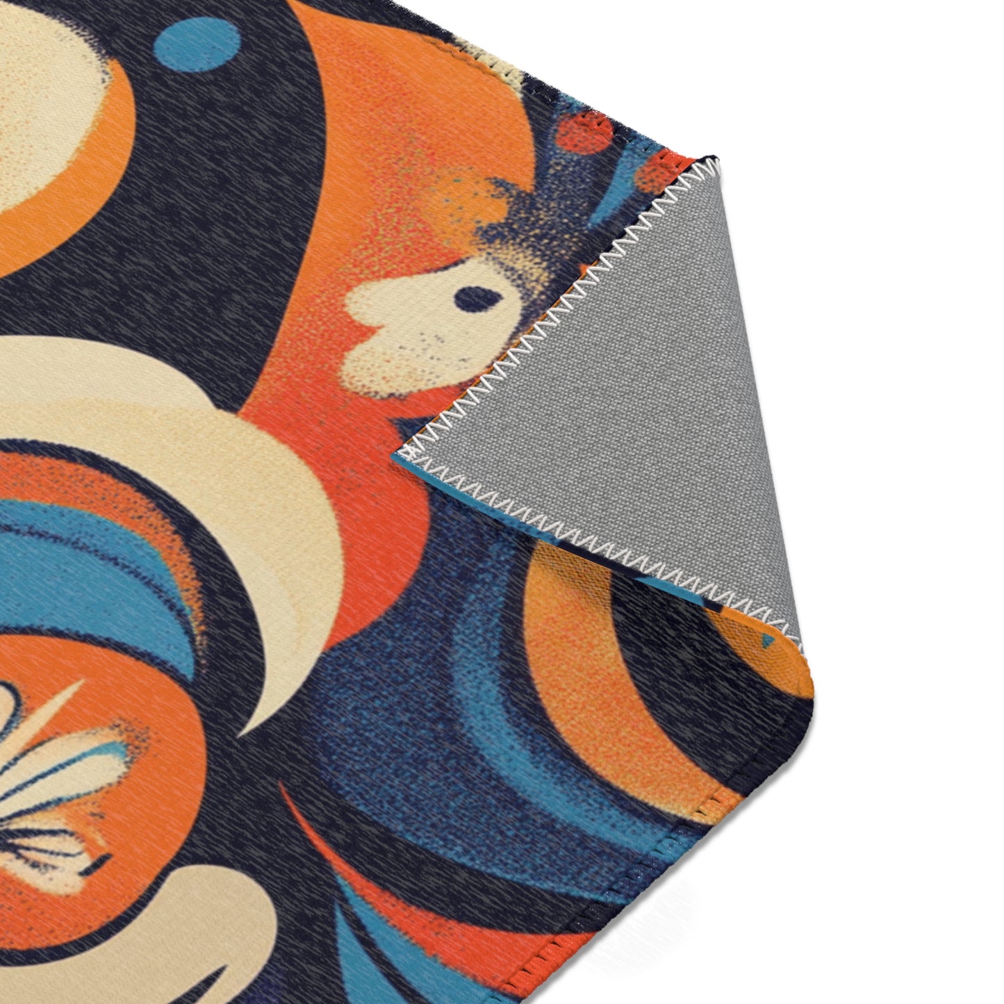 Modern Boho Area Rug, Funky, Colorful, & Unique Area Rugs, Custom Print Rug or Bathmat, 3 Sizes - 24x36 in, 36x60 in and 48x72 in