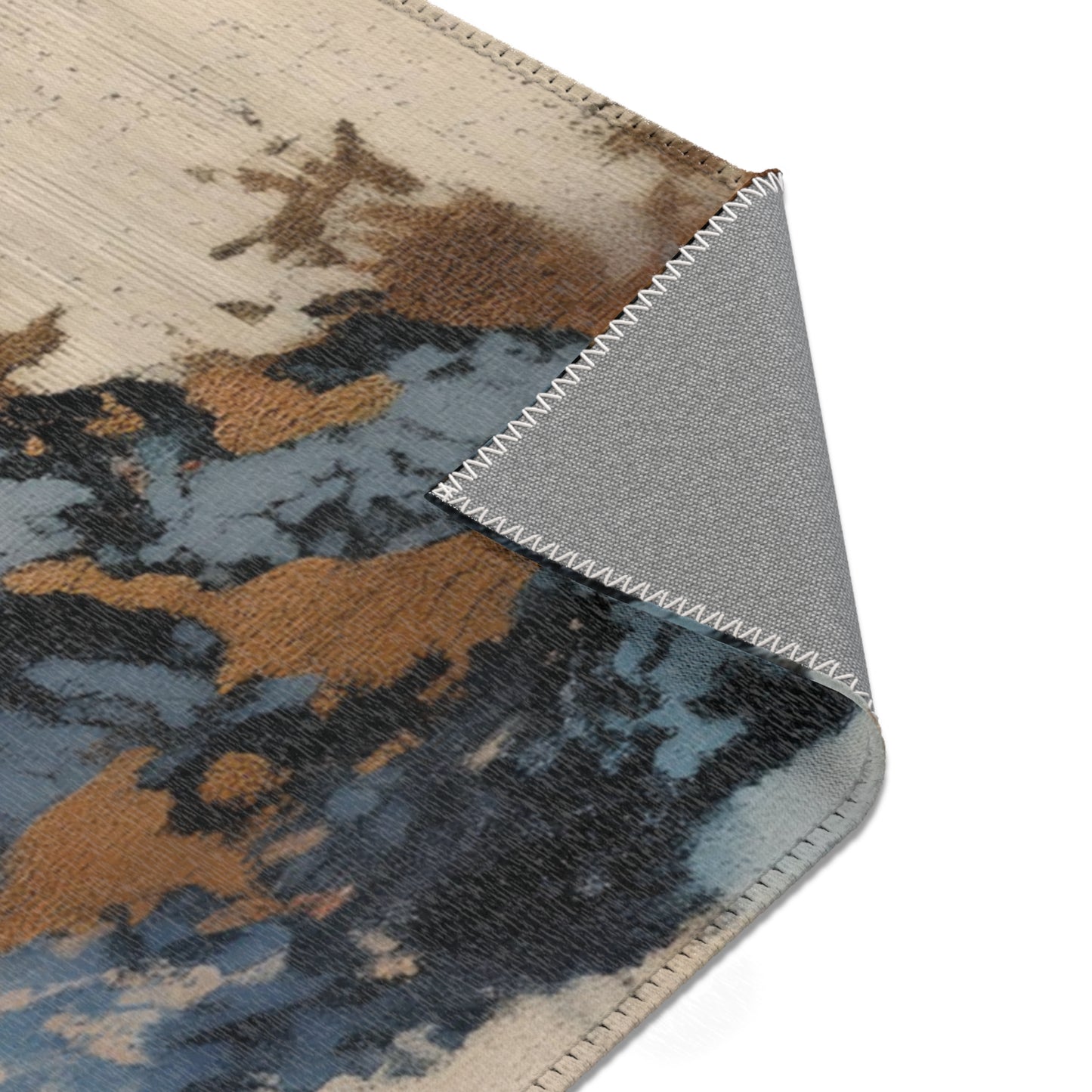 Flowing Abstract Art Area Rug, Funky, Colorful, & Unique Area Rugs, Custom Print Rug or Bathmat, 3 Sizes - 24x36 in, 36x60 in and 48x72 in
