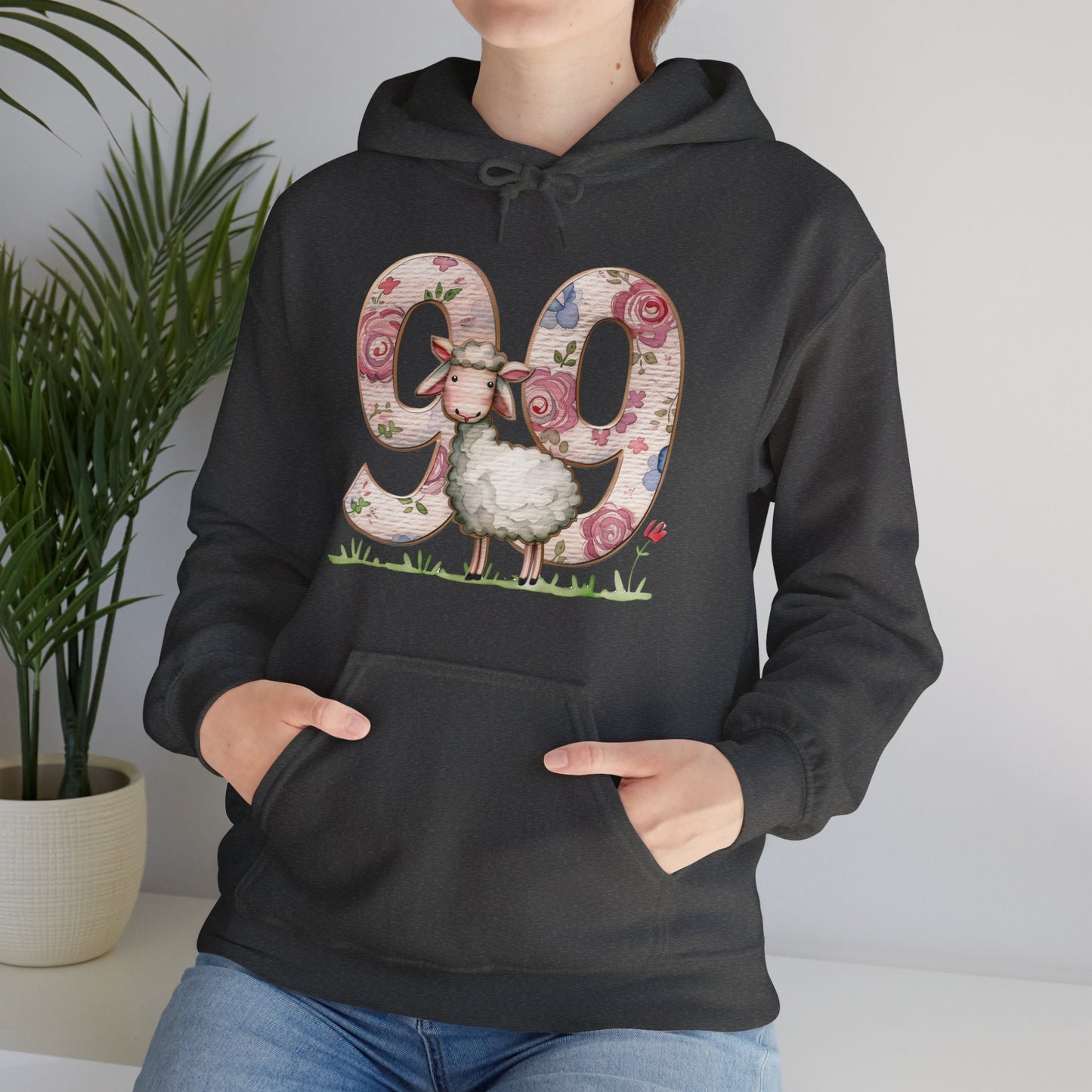 He Leaves the 99 Unisex Heavy Blend™ Hooded Sweatshirt, Christian Merch, Christian Streetwear, Ministry Shirt, Faith Based Shirt, Praise Hoodie
