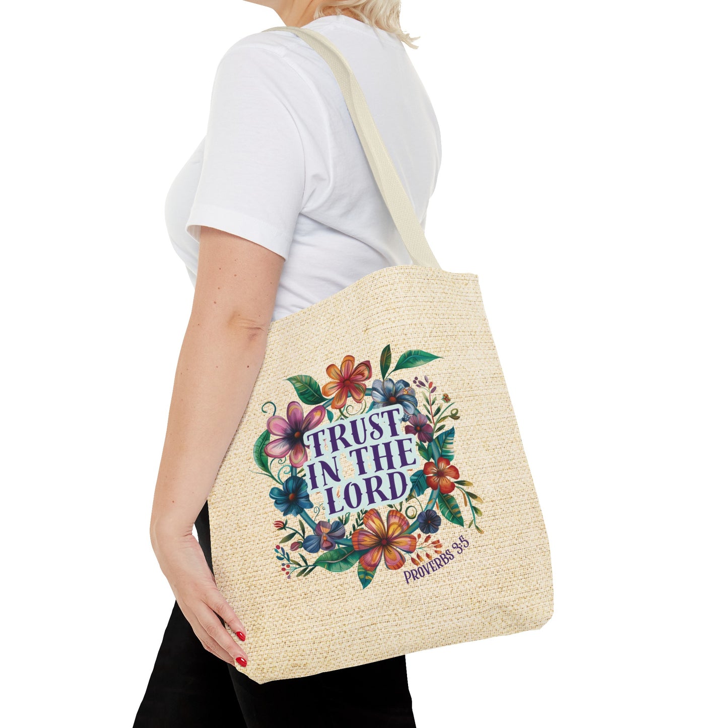 Trust in the Lord Tote Bag, Christian Merch, Gifts of the Holy Spirit, Travel Bag, Bible Bag, Book Bag, Getaway Bag, Secret Santa Gift, Gift for Church People