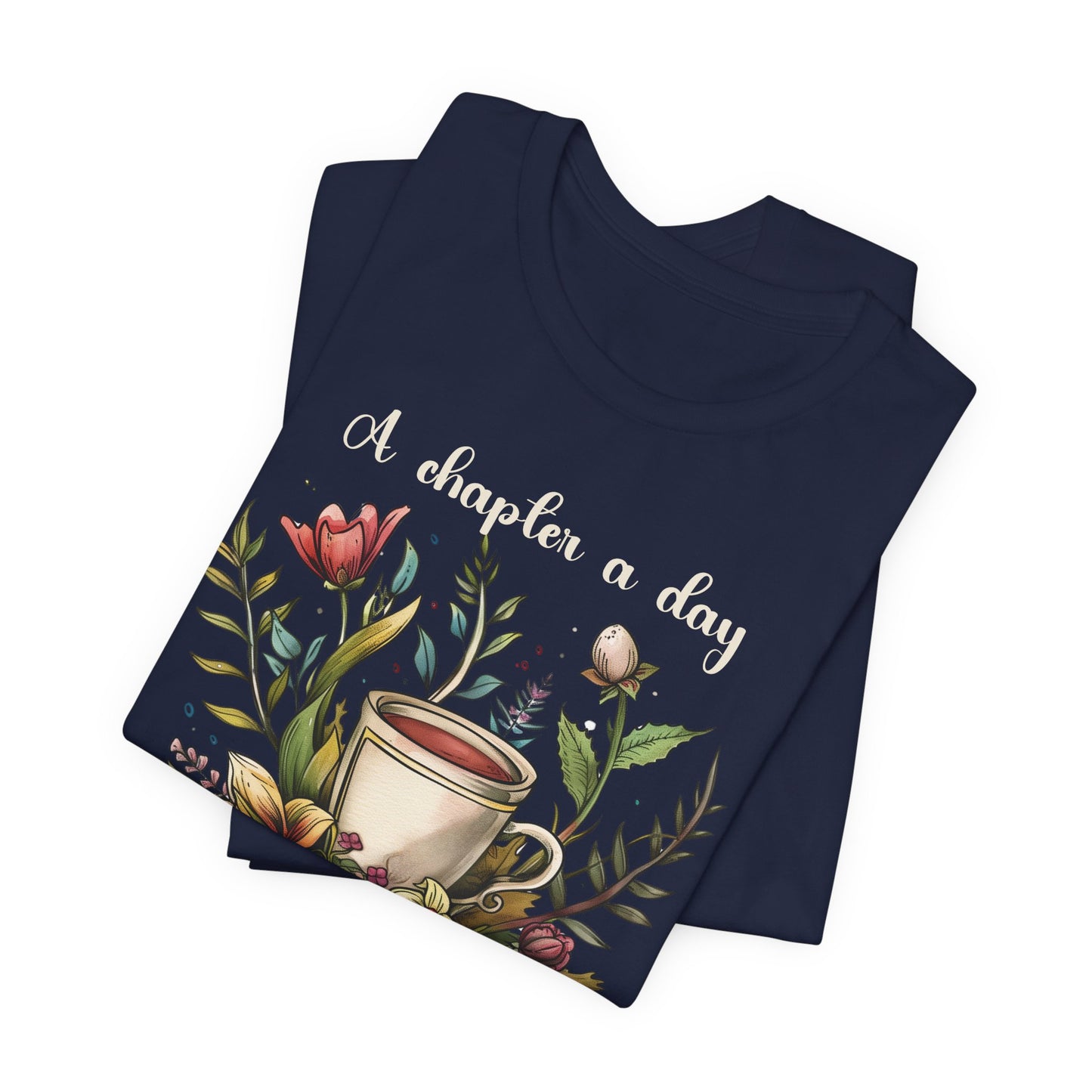 A Chapter a Day T-shirt - Unisex Jersey Short Sleeve Tee, Christian Merch, Christian Streetwear, Faith Based Shirt, Christian Apparel, Christian Shirts