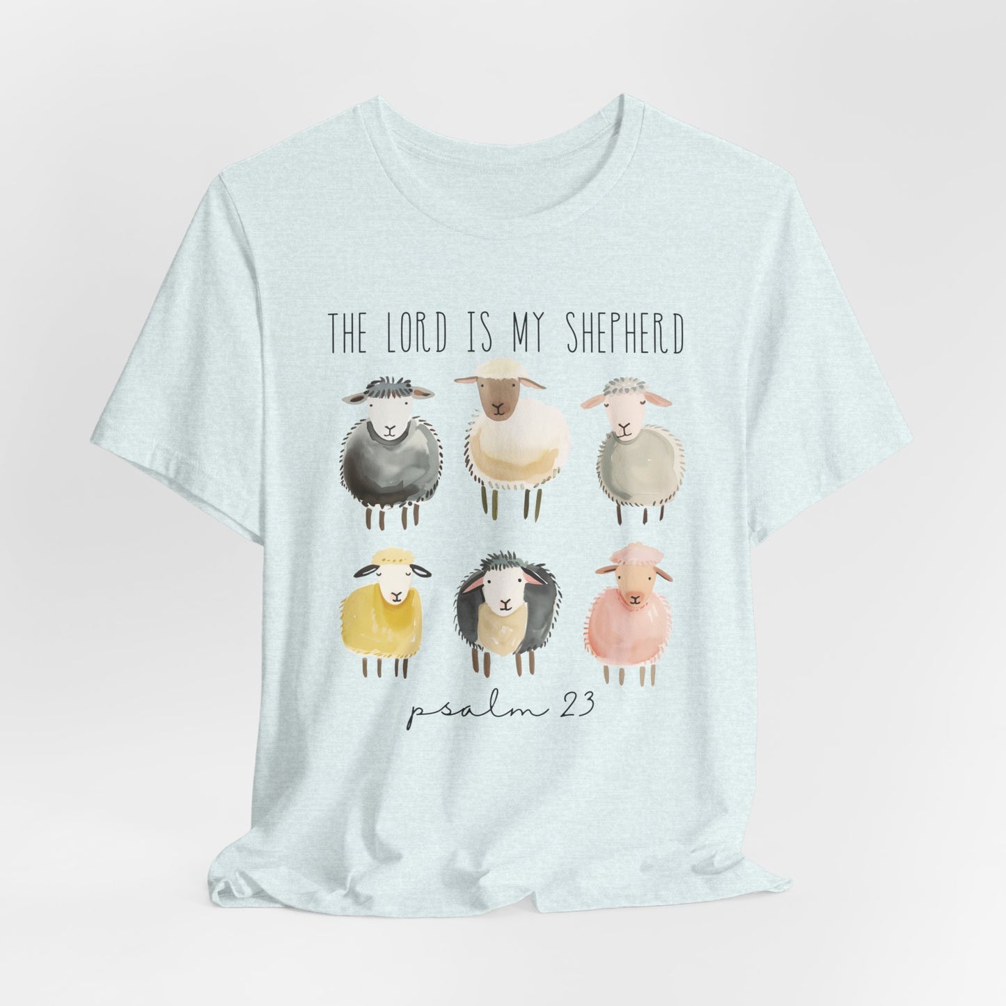 The Lord is My Shepherd Unisex Jersey Short Sleeve Tee, Christian Merch, Jesus Loves You, Faith Based Shirt, Christian Apparel, Jesus Apparel