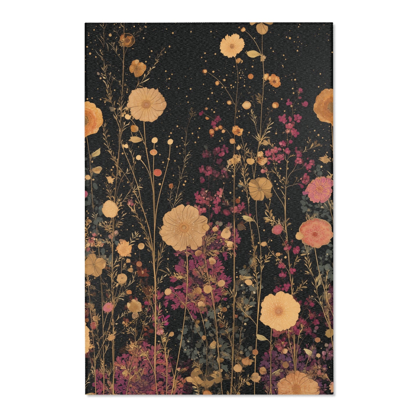 Gustav Klimt Inspired Area Rug, Low Pile, Funky, Colorful, & Unique Area Rugs, Custom Print Rug or Bathmat, 3 Sizes-24x36", 36x60", 48x72"