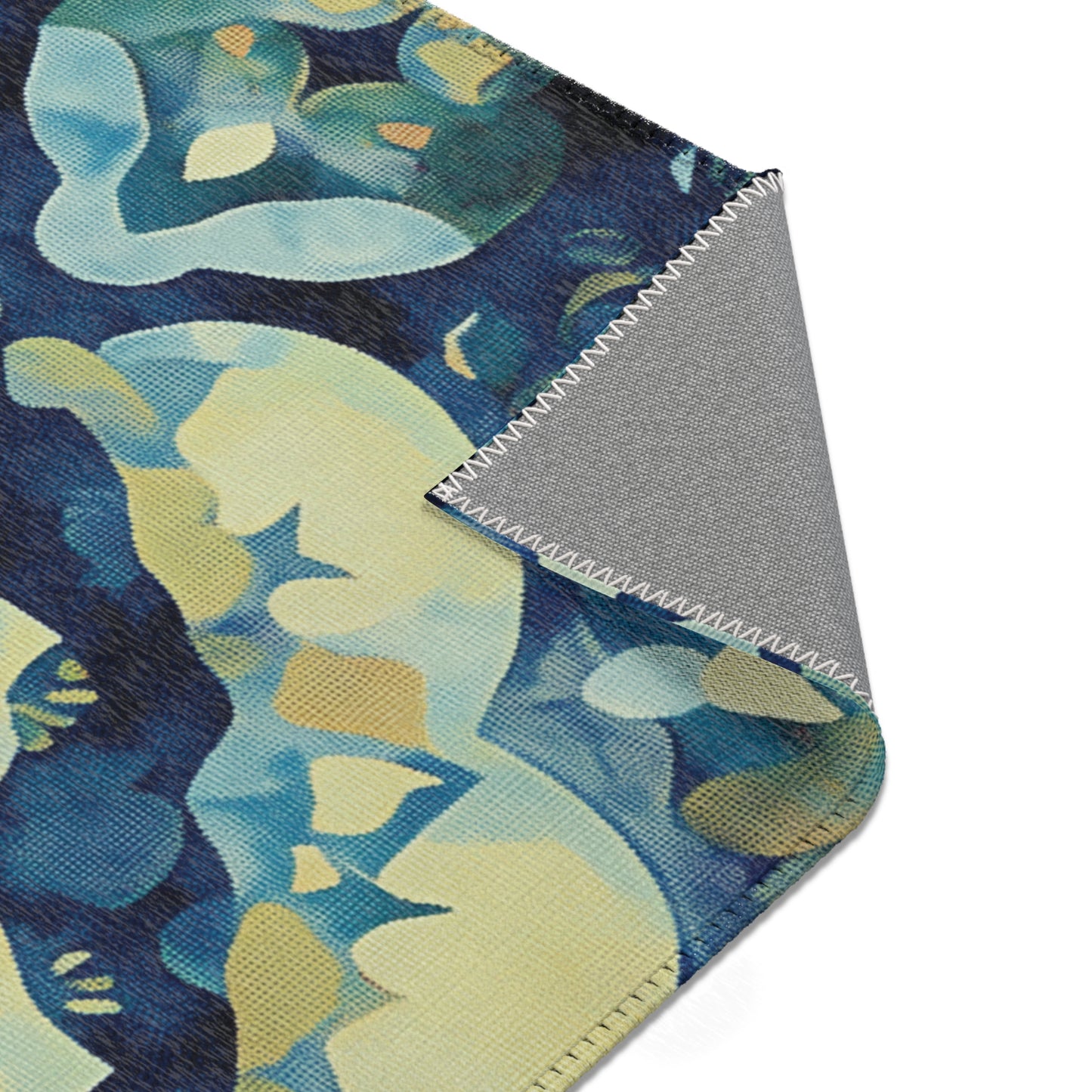 Modern Boho Floral Area Rug, Funky, Colorful, & Unique Area Rugs, Custom Print Rug Bathmat, 3 Sizes-24x36 in, 36x60 in and 48x72 in