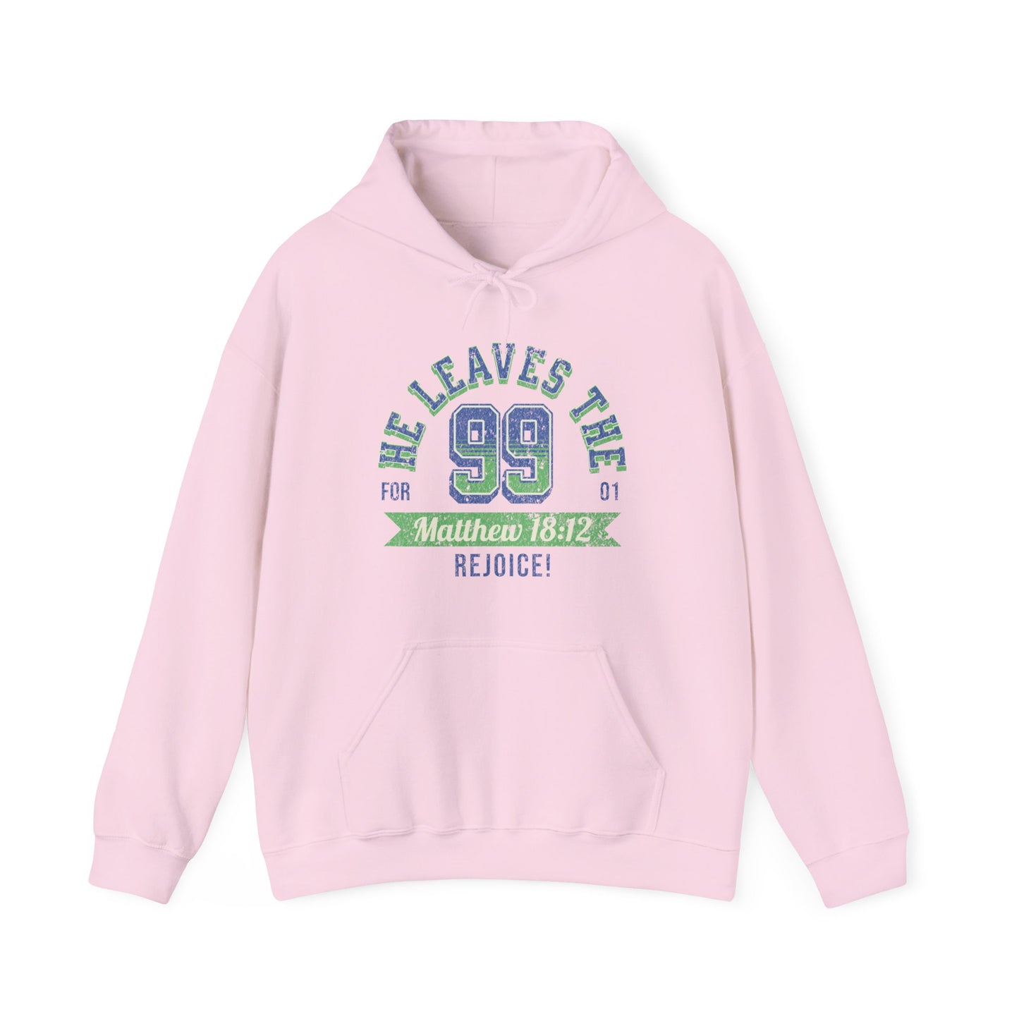 He Leaves the 99 Unisex Heavy Blend™ Hooded Sweatshirt, Christian Merch, Christian Streetwear, Ministry Shirt, Faith Based Shirt, Praise Hoodie