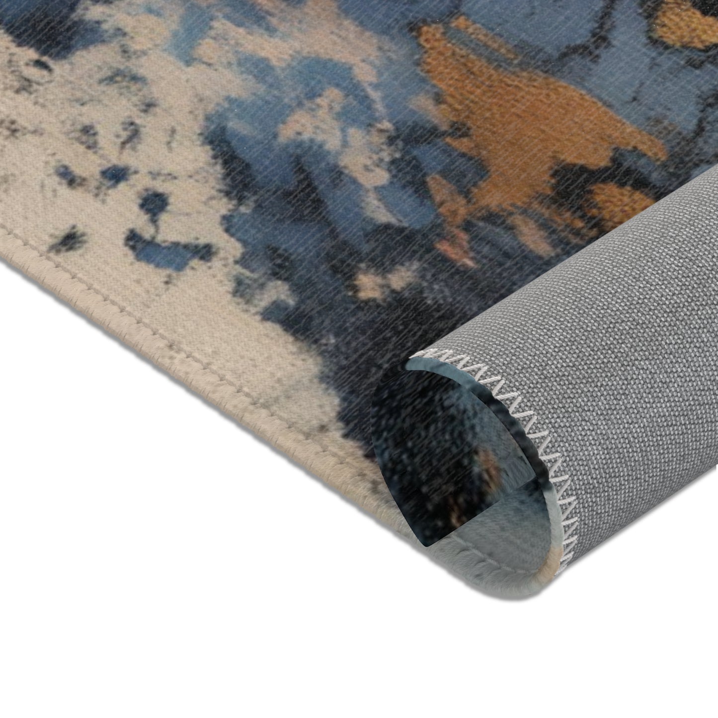 Flowing Abstract Art Area Rug, Funky, Colorful, & Unique Area Rugs, Custom Print Rug or Bathmat, 3 Sizes - 24x36 in, 36x60 in and 48x72 in