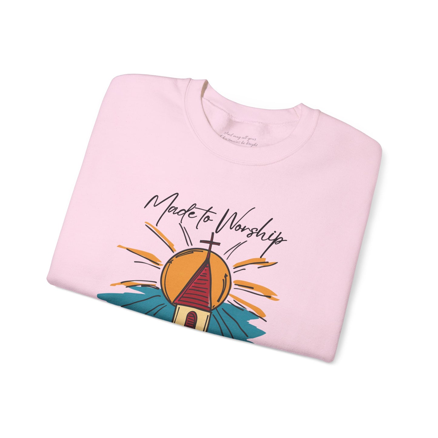 Made to Worship Sweatshirt, Unisex Heavy Blend™ Crewneck, Christian Apparel, Biblical Clothing, Inspirational Apparel, Jesus Shirt