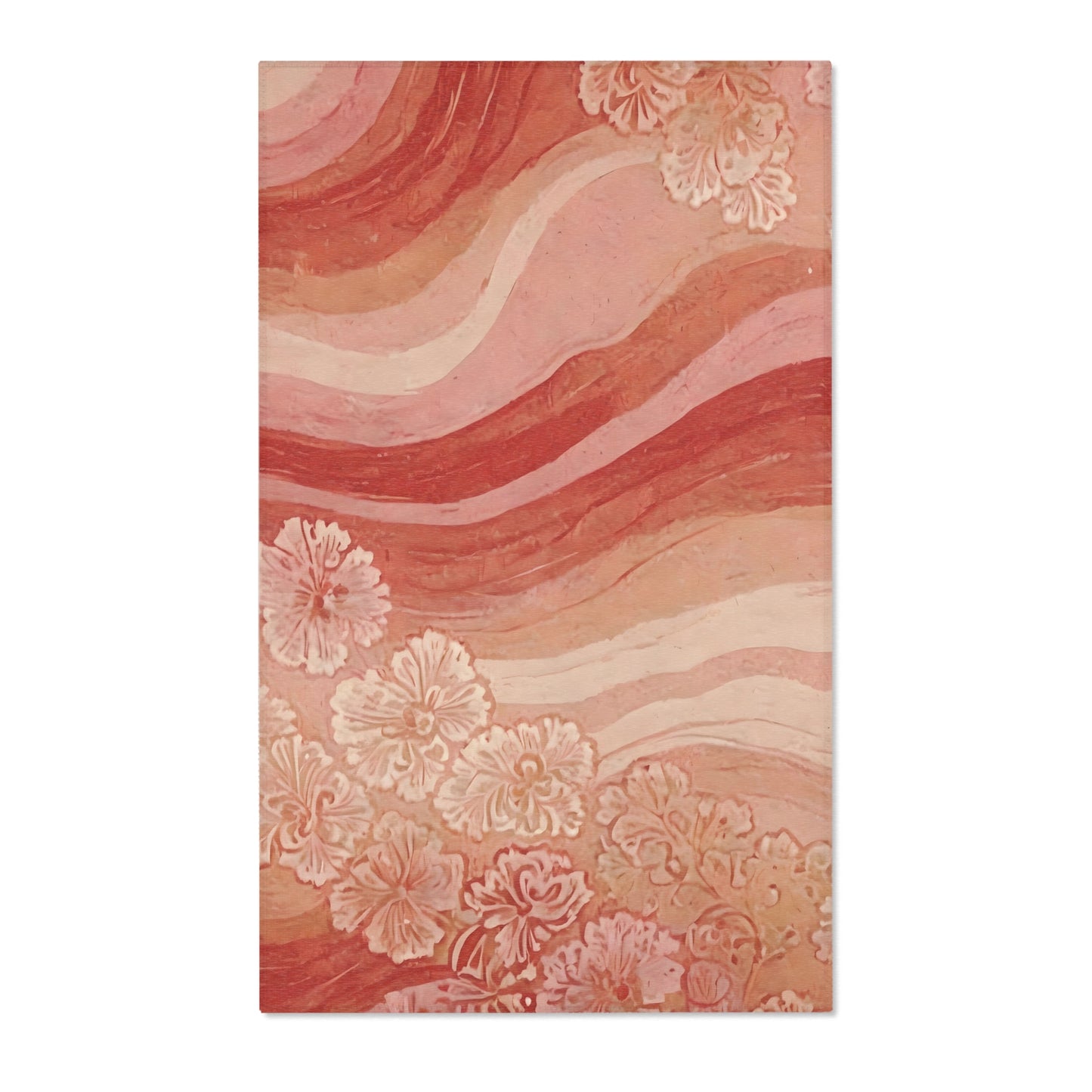 Flowing Abstract Art Area Rug, Funky, Colorful, & Unique Area Rugs, Custom Print Rug or Bathmat, 3 Sizes - 24x36 in, 36x60 in and 48x72 in