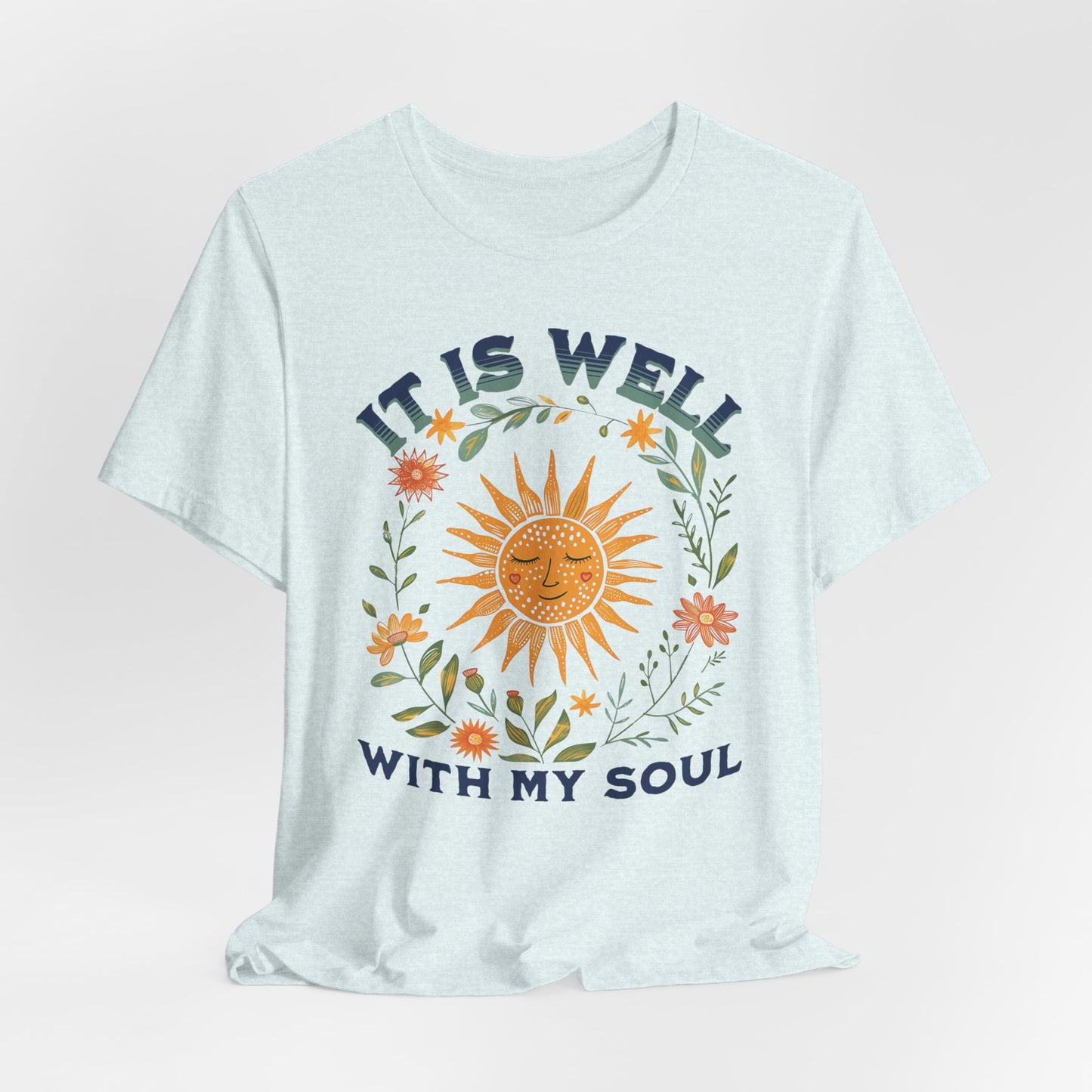It is Well with my Soul Unisex Jersey Short Sleeve Tee, Christian Merch, Jesus Loves You, Faith Based Shirt, Christian Apparel, Jesus Apparel