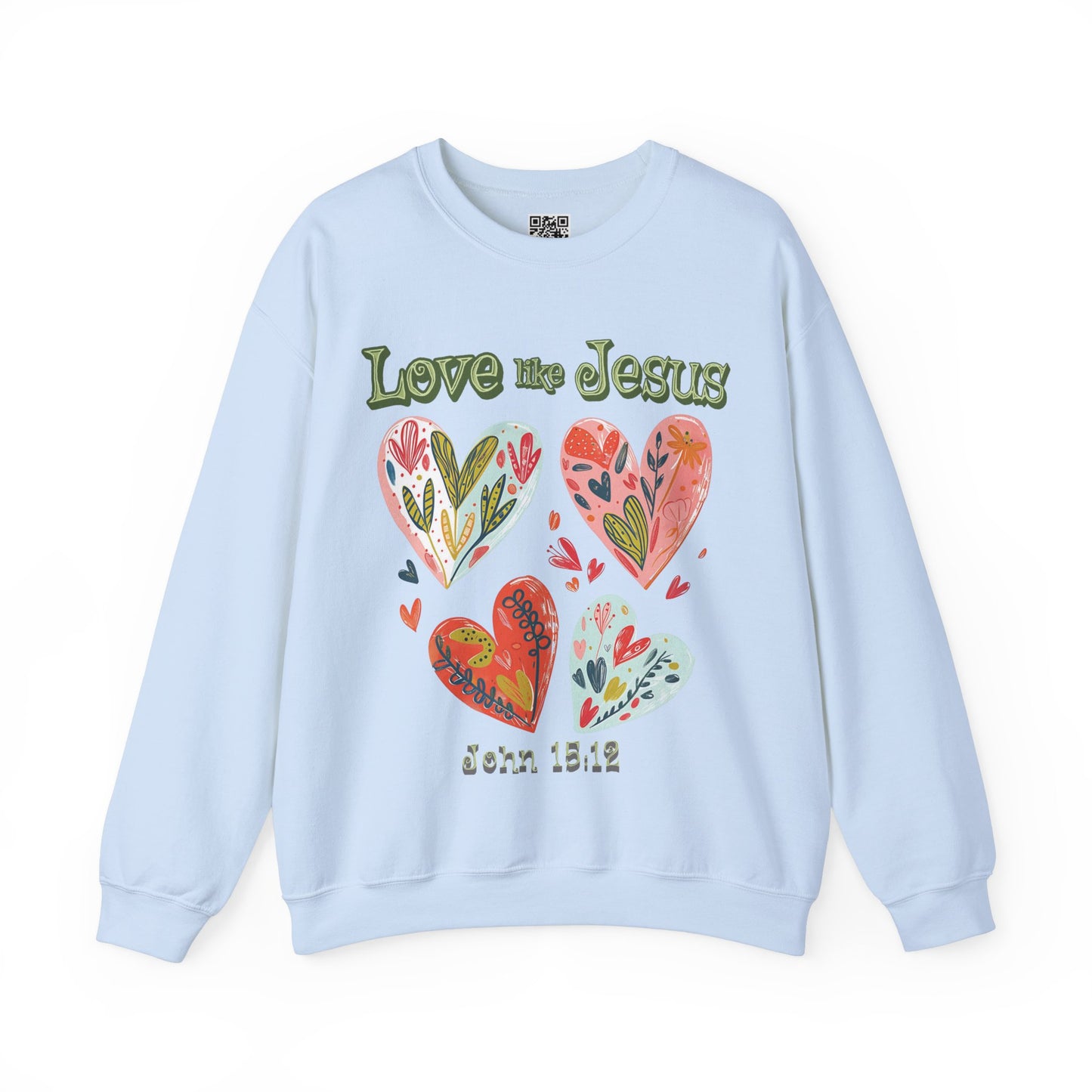 Love like Jesus Unisex Heavy Blend Crewneck Sweatshirt, Christian Merch, Christian Streetwear, Ministry Shirt, Faith Based Shirt, Jesus Apparel