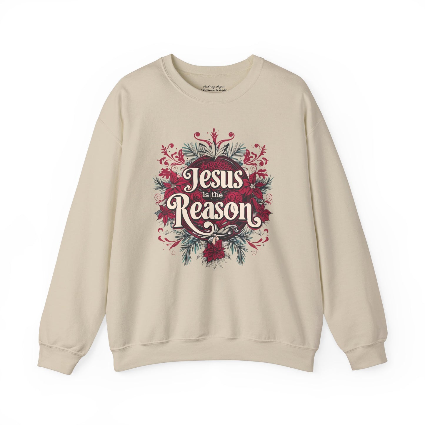 Jesus is the Reason Christmas Sweatshirt, Unisex Heavy Blend Crewneck, Presents for Mom, Jesus Sweater, Glory to God, Christian Christmas