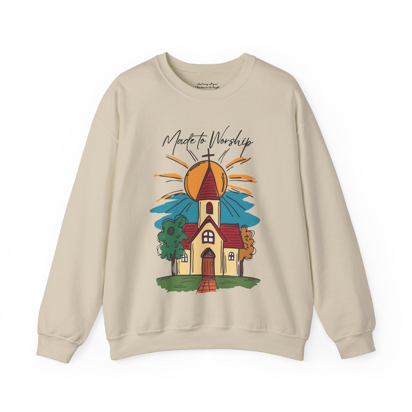 Made to Worship Sweatshirt, Unisex Heavy Blend™ Crewneck, Christian Apparel, Biblical Clothing, Inspirational Apparel, Jesus Shirt