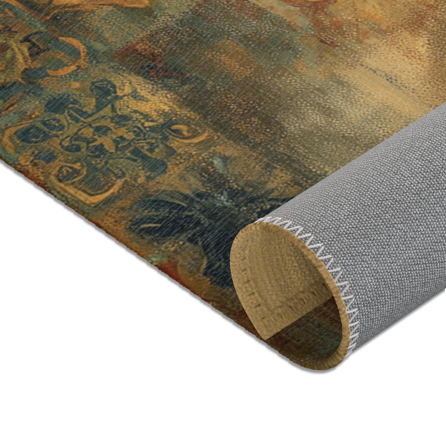 Gustav Klimt Inspired Area Rug, Funky, Colorful, & Unique Area Rugs, Custom Print Rug or Bathmat, 3 Sizes - 24x36 in, 36x60 in and 48x72 in