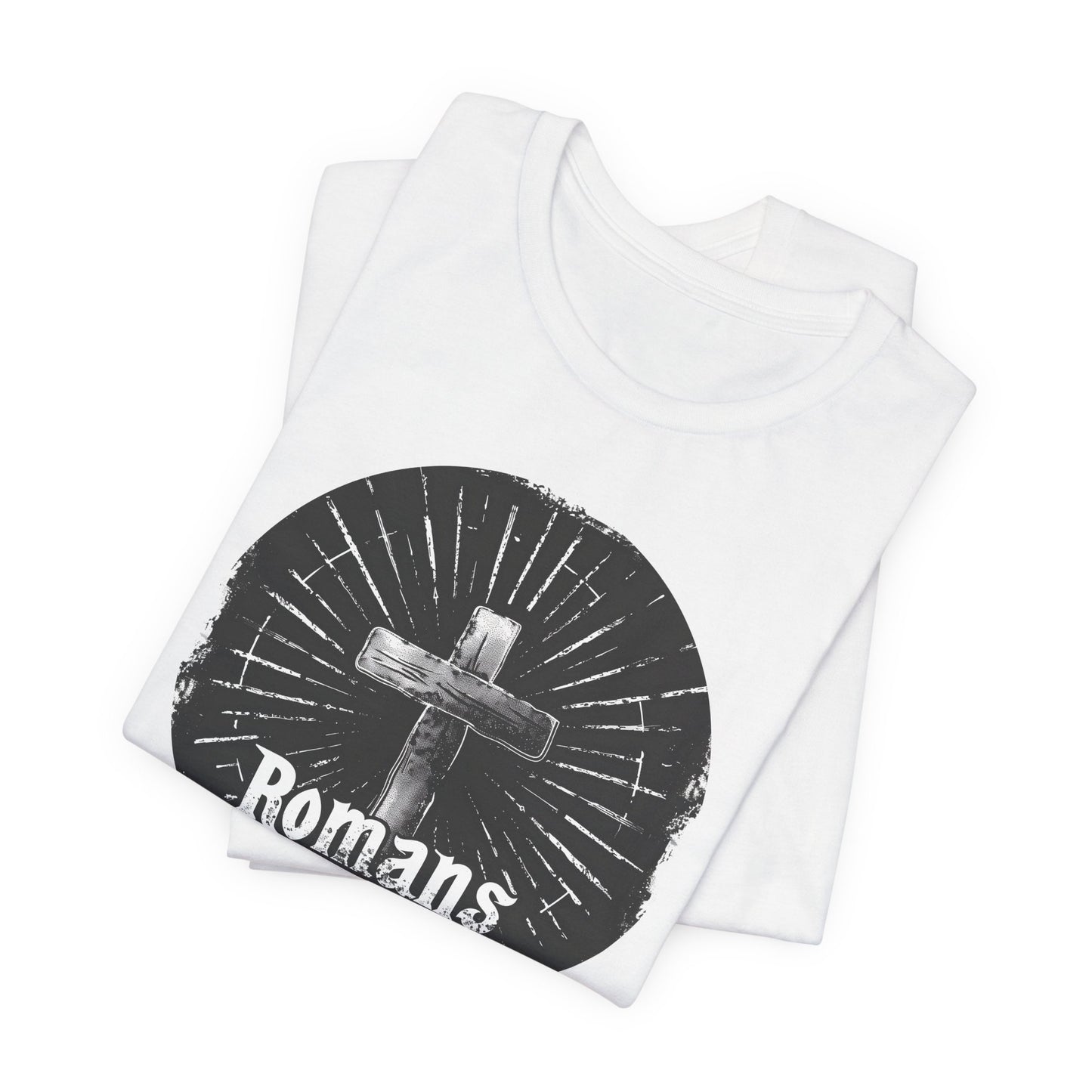 Romans 8:28, Unisex Jersey Short Sleeve Tee, Jesus Apparel, Christian Merch, Biblical Clothing, Bible Verse Tee, Christian Apparel, Biblical Shirts
