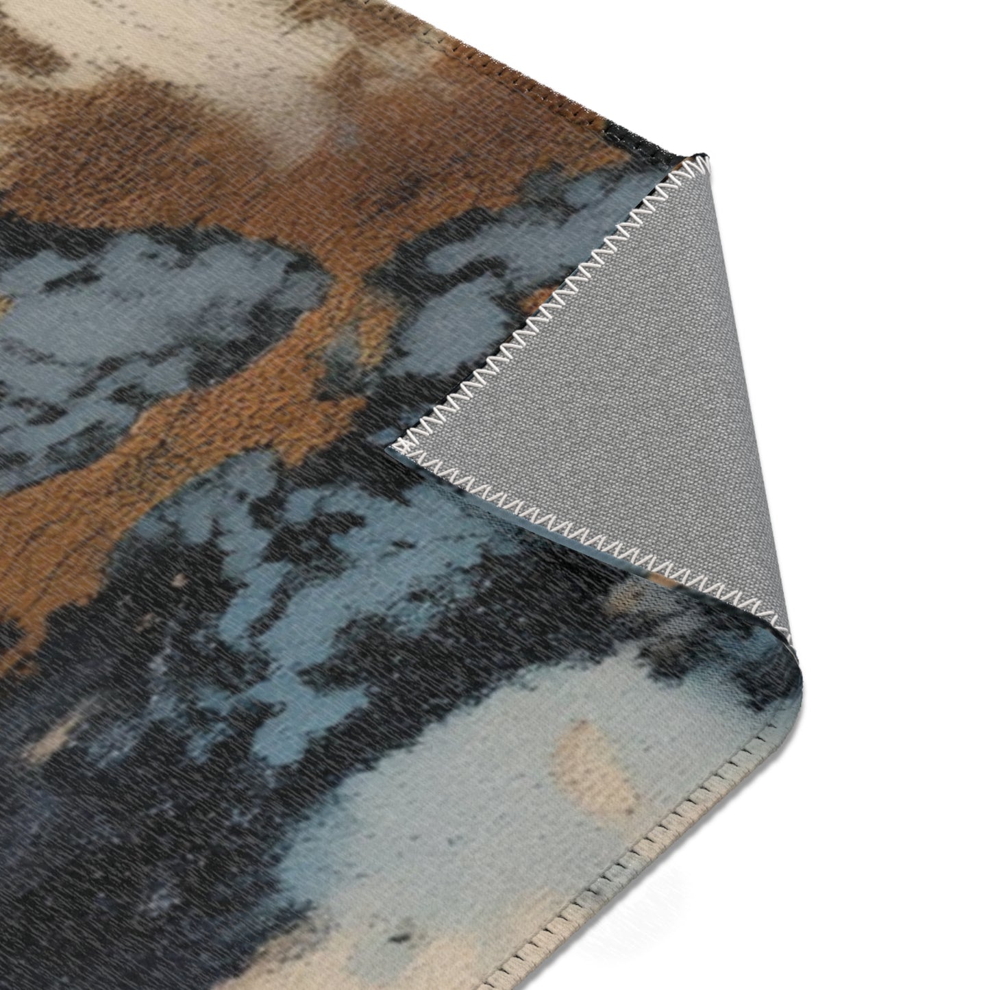 Flowing Abstract Art Area Rug, Funky, Colorful, & Unique Area Rugs, Custom Print Rug or Bathmat, 3 Sizes - 24x36 in, 36x60 in and 48x72 in