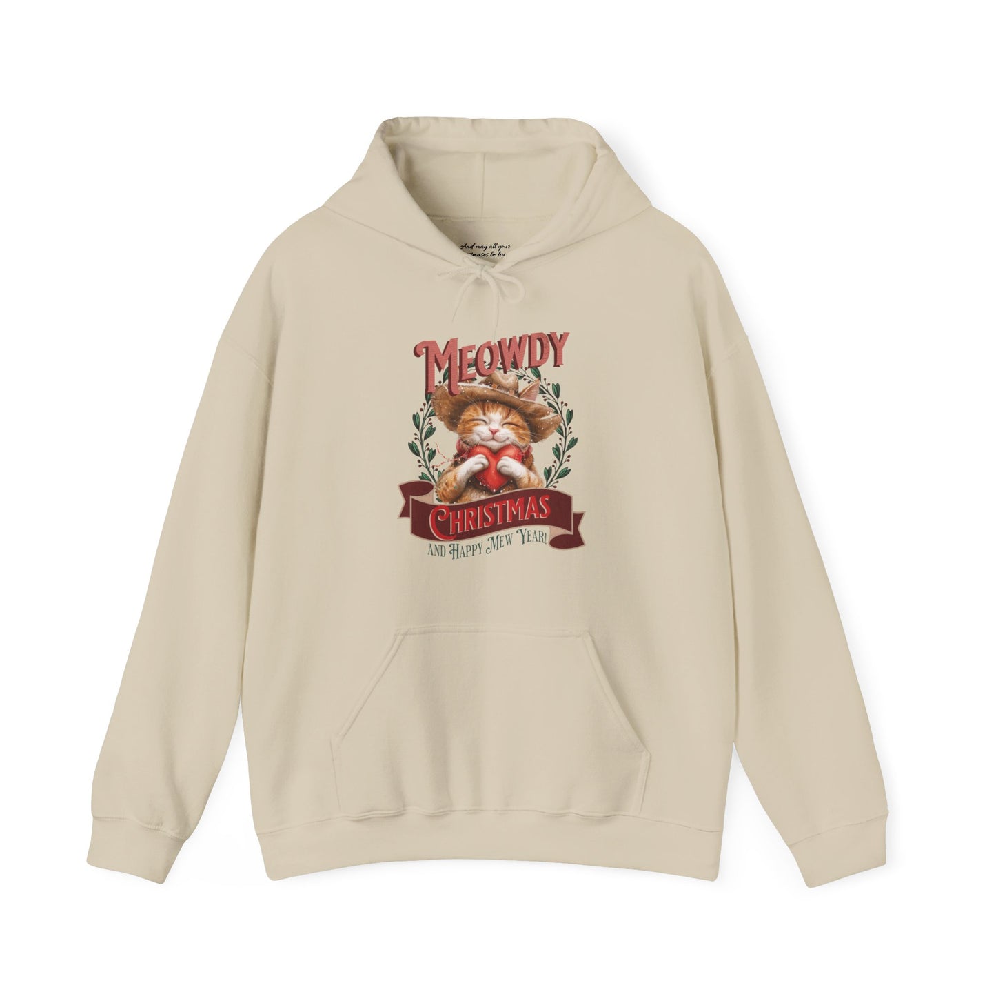 Meowdy Christmas Cat Hoodie, Unisex Heavy Blend, Cat Themed Gifts, Funny Cat Shirt, Calico Cat Sweater, Cat Mom Sweatshirt