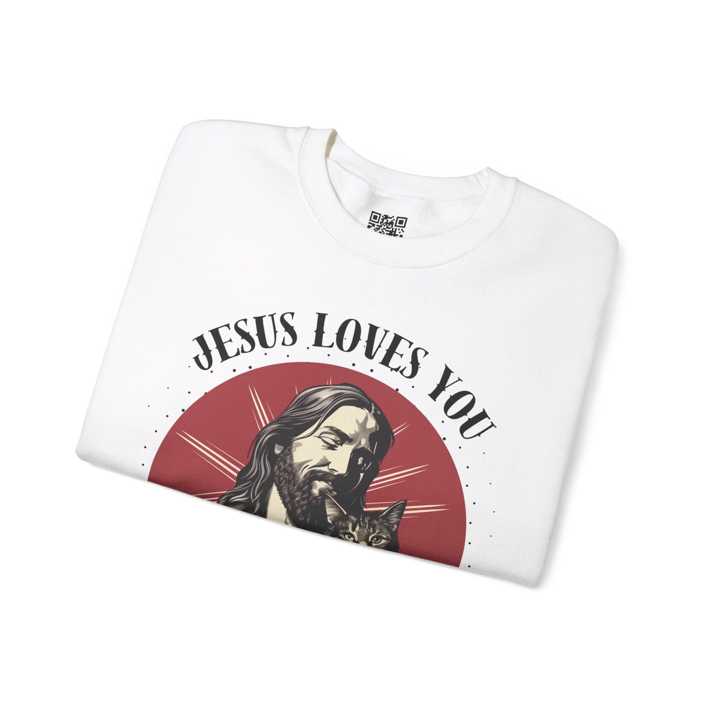 Jesus Loves You Unisex Heavy Blend Crewneck Sweatshirt, Christian Merch, Christian Streetwear, Ministry Shirt, Faith Based Shirt, Jesus Apparel