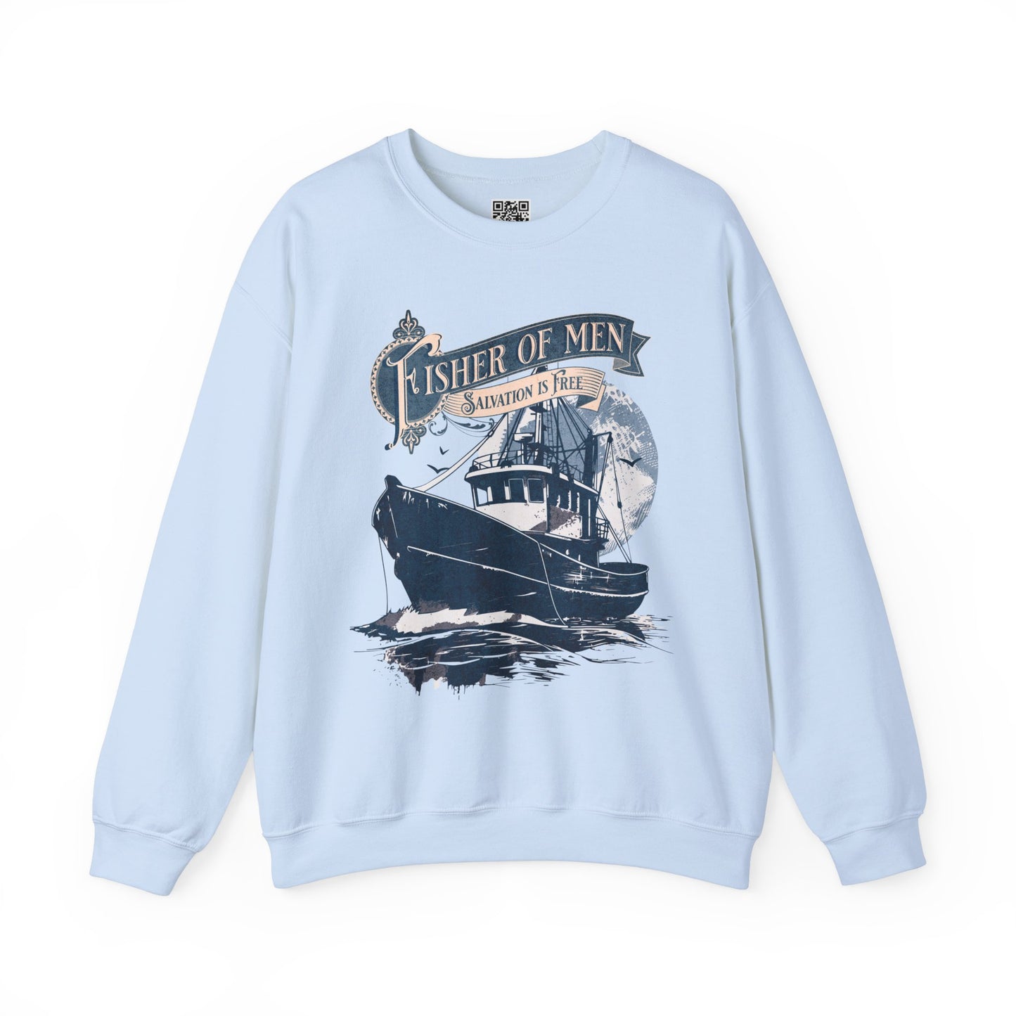 Fisher of Men Unisex Heavy Blend Crewneck Sweatshirt, Christian Merch, Christian Streetwear, Ministry Shirt, Faith Based Shirt, Jesus Apparel