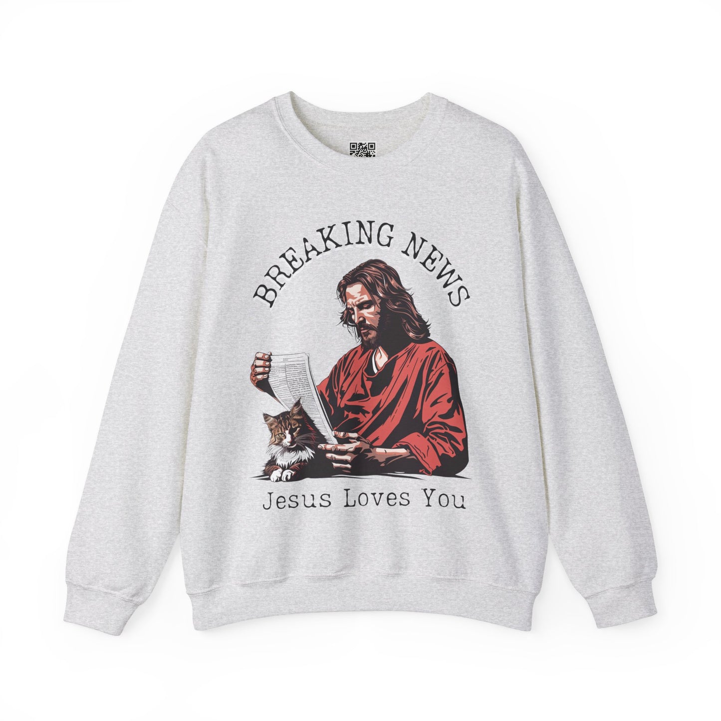 Jesus Loves You Unisex Heavy Blend Crewneck Sweatshirt, Christian Merch, Christian Streetwear, Ministry Shirt, Faith Based Shirt, Jesus Apparel