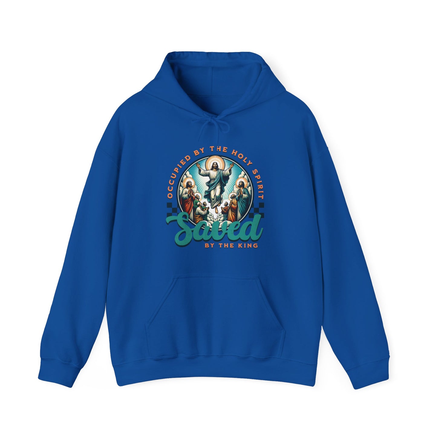 Occupied by the Holy Spirit Hoodie, Unisex Heavy Blend, Jesus is the Reason, Jesus is King, Christian Merch, Glory to God