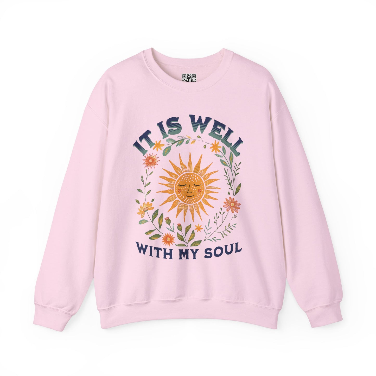 It is Well with my Soul Unisex Heavy Blend Crewneck Sweatshirt, Christian Merch, Christian Streetwear, Ministry Shirt, Faith Based Shirt, Jesus Apparel