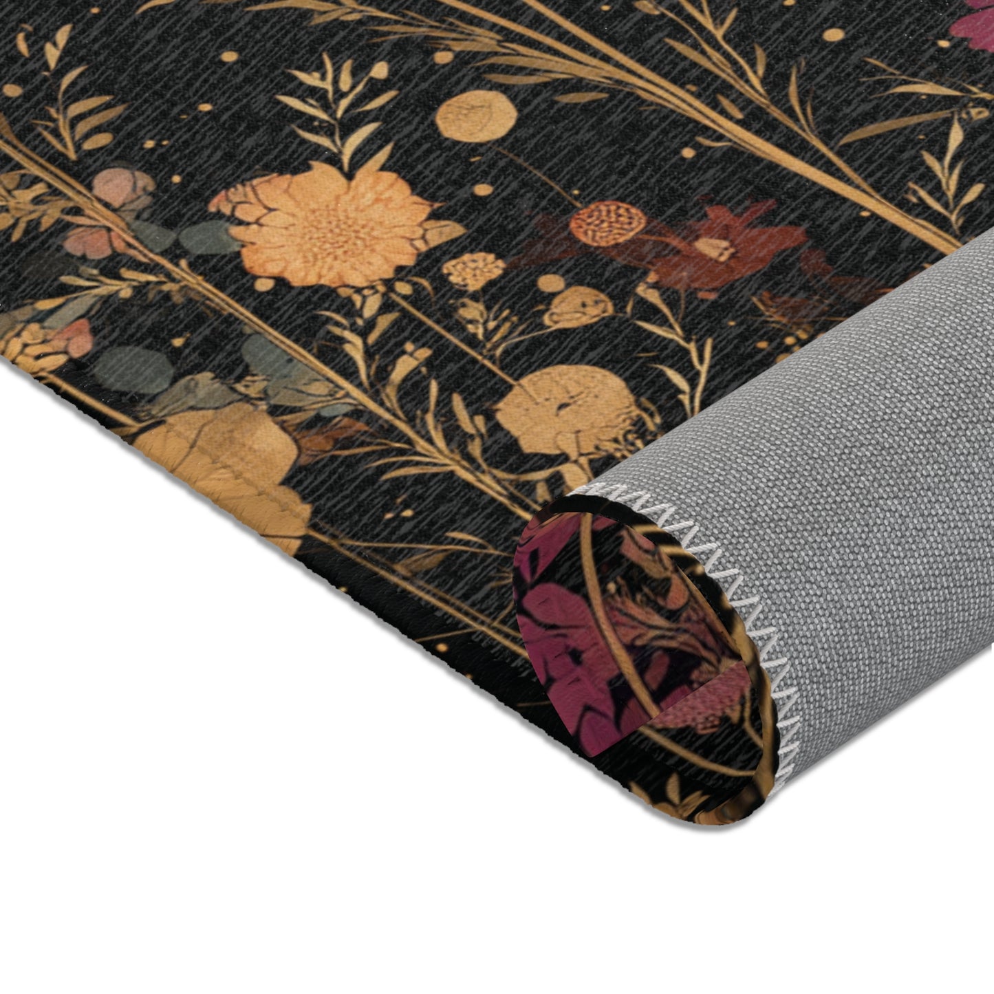 Gustav Klimt Inspired Area Rug, Low Pile, Funky, Colorful, & Unique Area Rugs, Custom Print Rug or Bathmat, 3 Sizes-24x36", 36x60", 48x72"