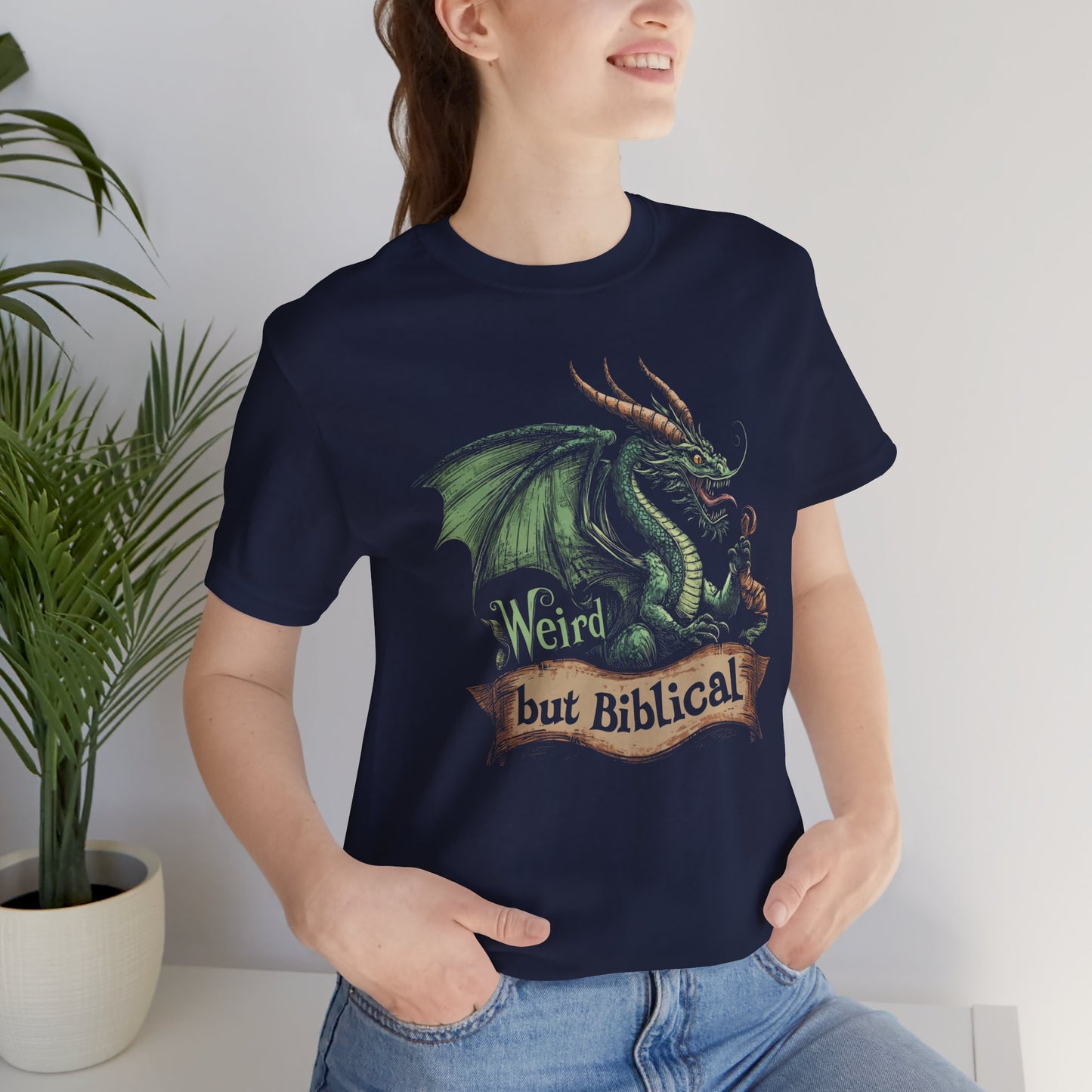 Weird but Biblical Tee, Faith Based Shirt, Unisex Christian T-Shirt, Funny Jesus Apparel, Baptism Gifts, Gift for Pastor or Church Friend