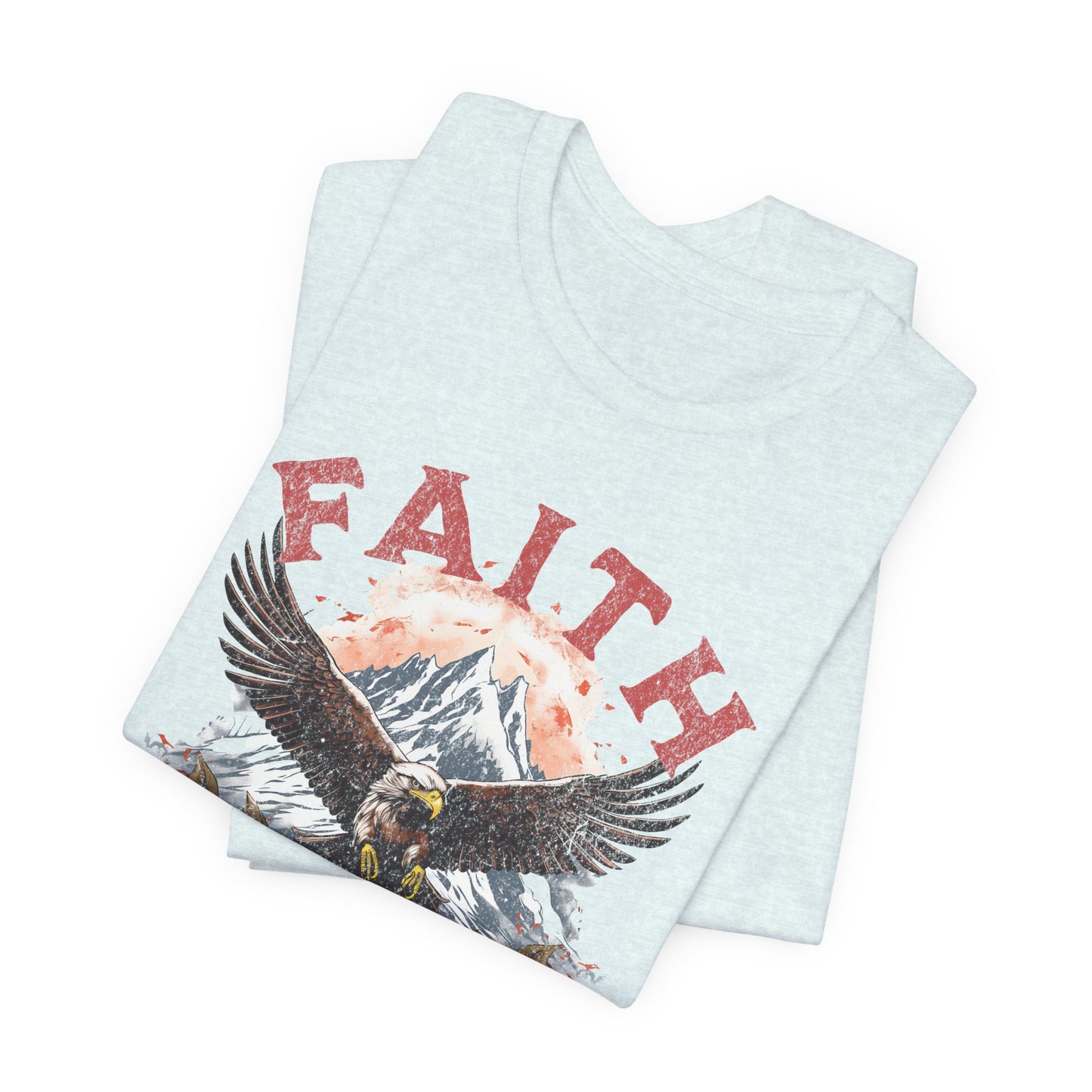 Faith Will Move Mountains T-Shirt - Unisex Jersey Short Sleeve Tee, Christian Merch, Christian Streetwear, Faith Based Shirt, Jesus Apparel